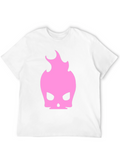 Flaming Skull Black Graphic T-Shirt