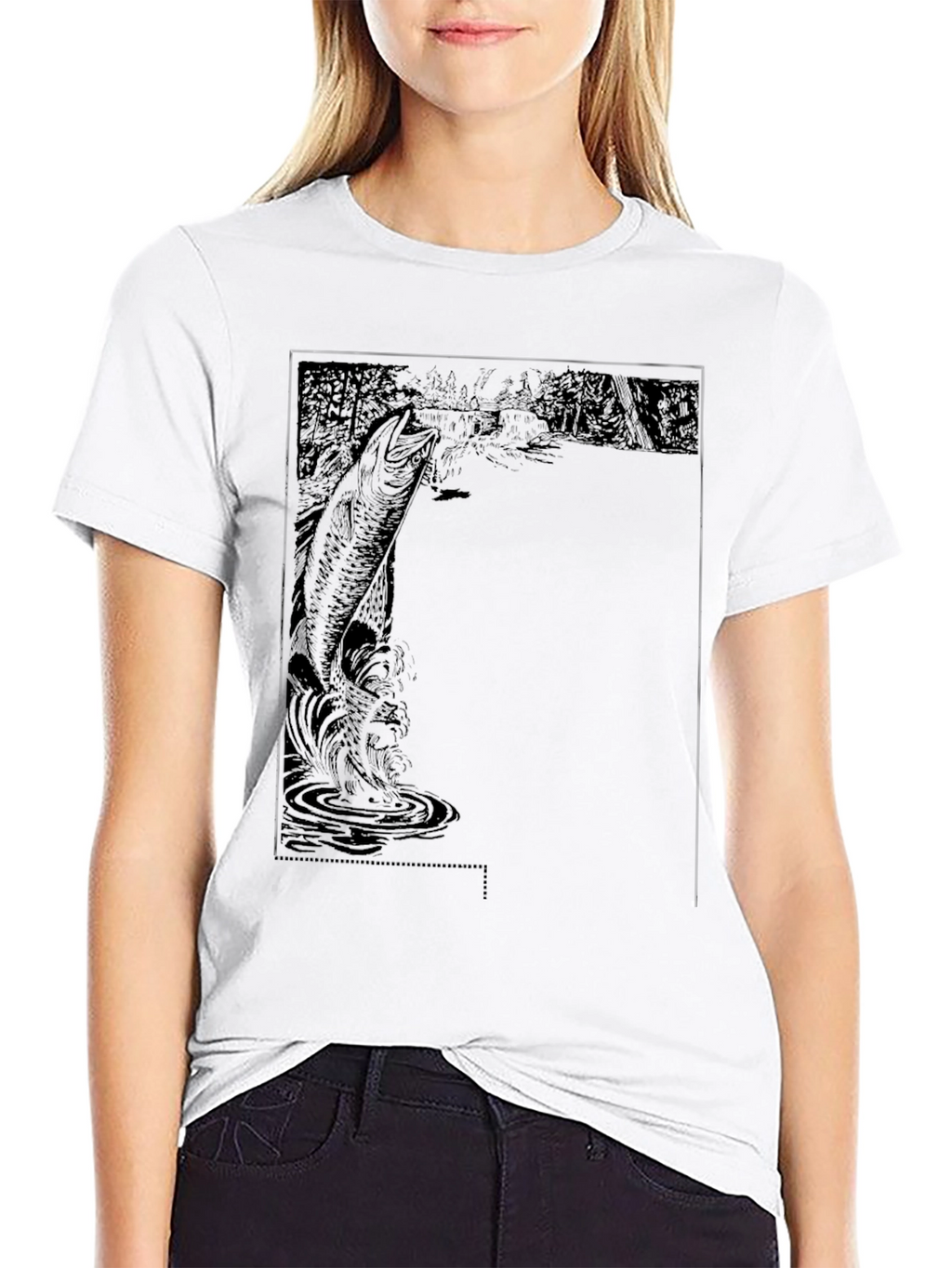 Black Fishing Graphic Tee - Anglers Catch