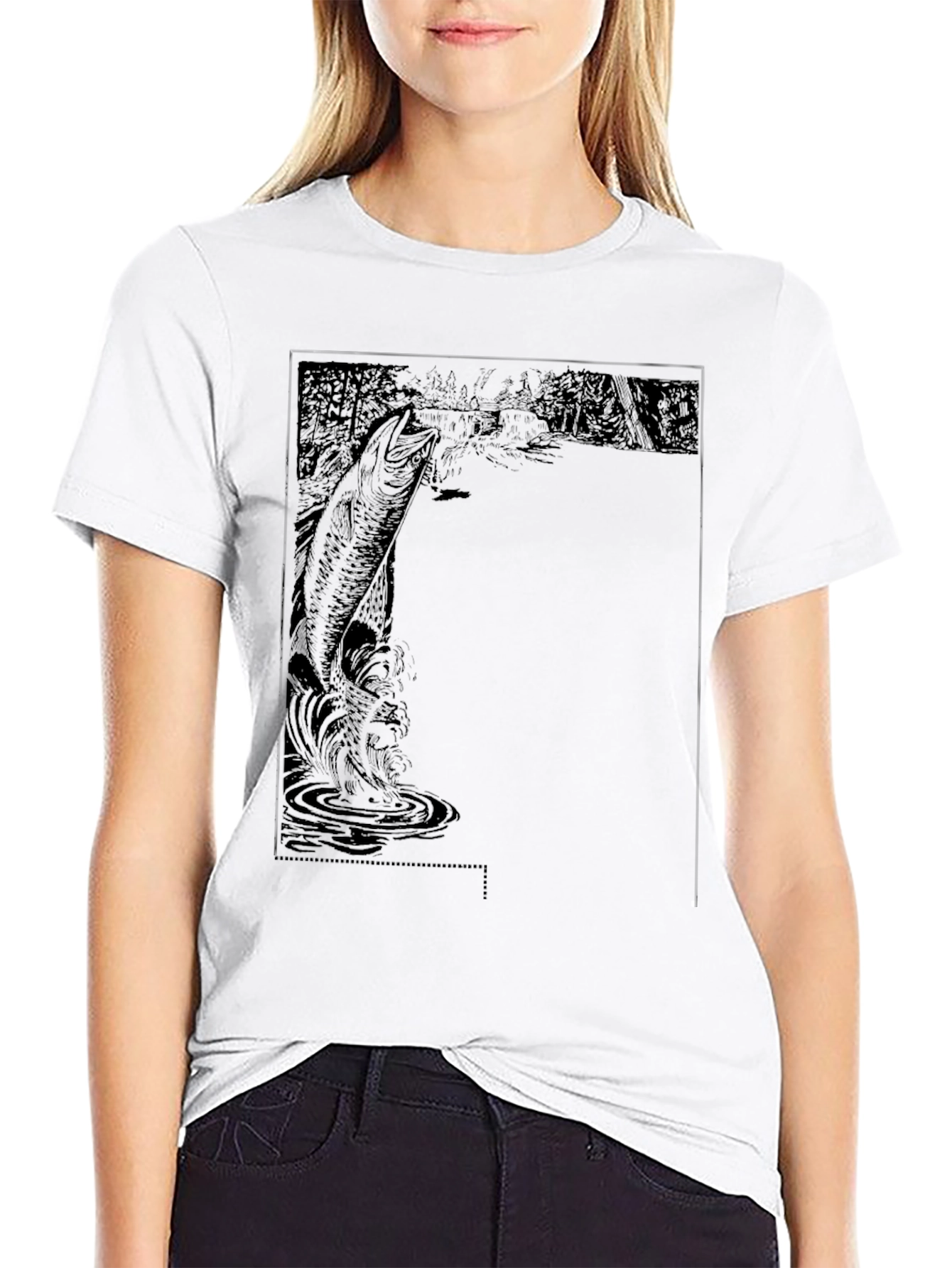 Black Fishing Graphic Tee - Anglers Catch
