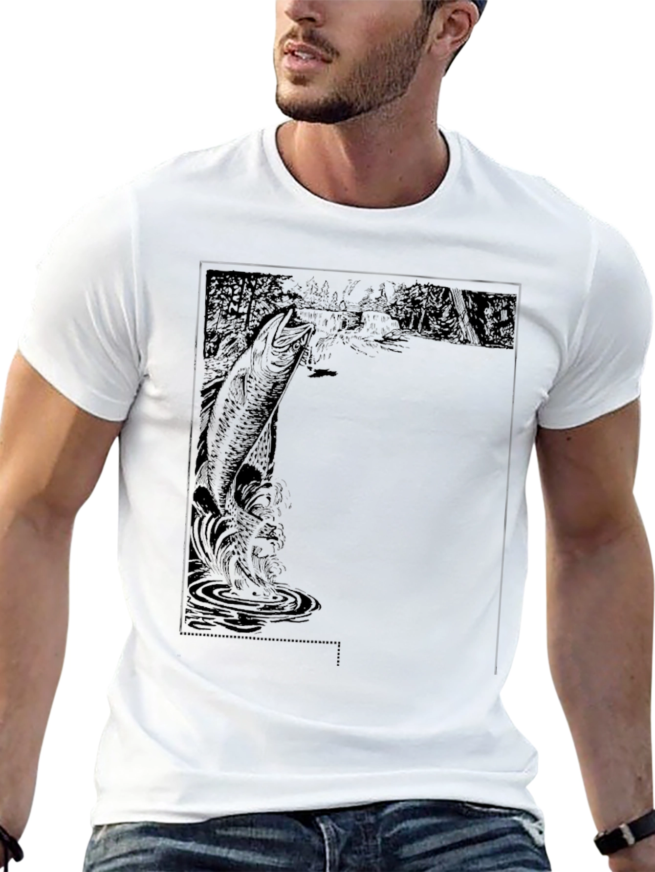 Black Fishing Graphic Tee - Anglers Catch