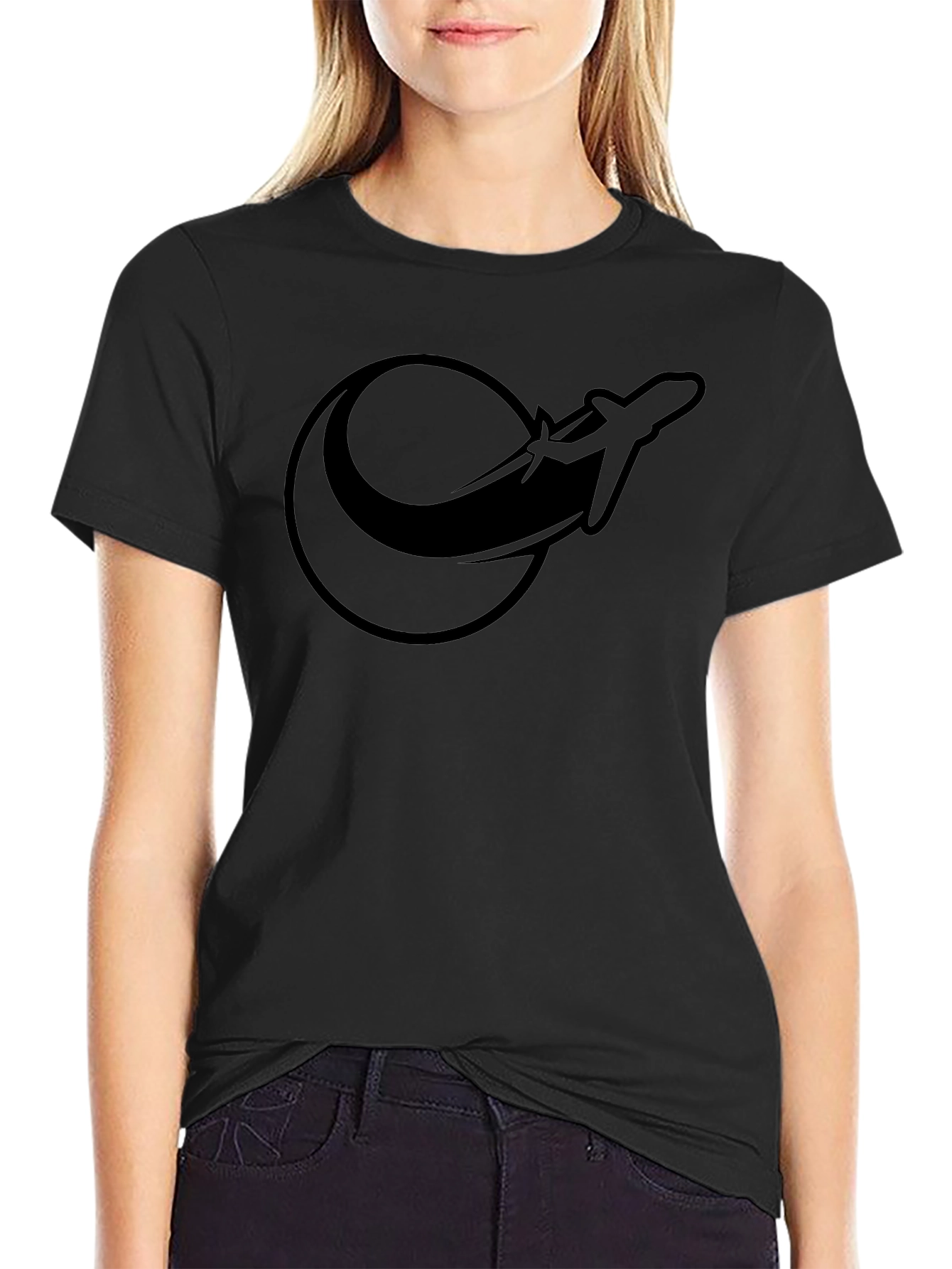 Jetsetter Black Graphic Tee