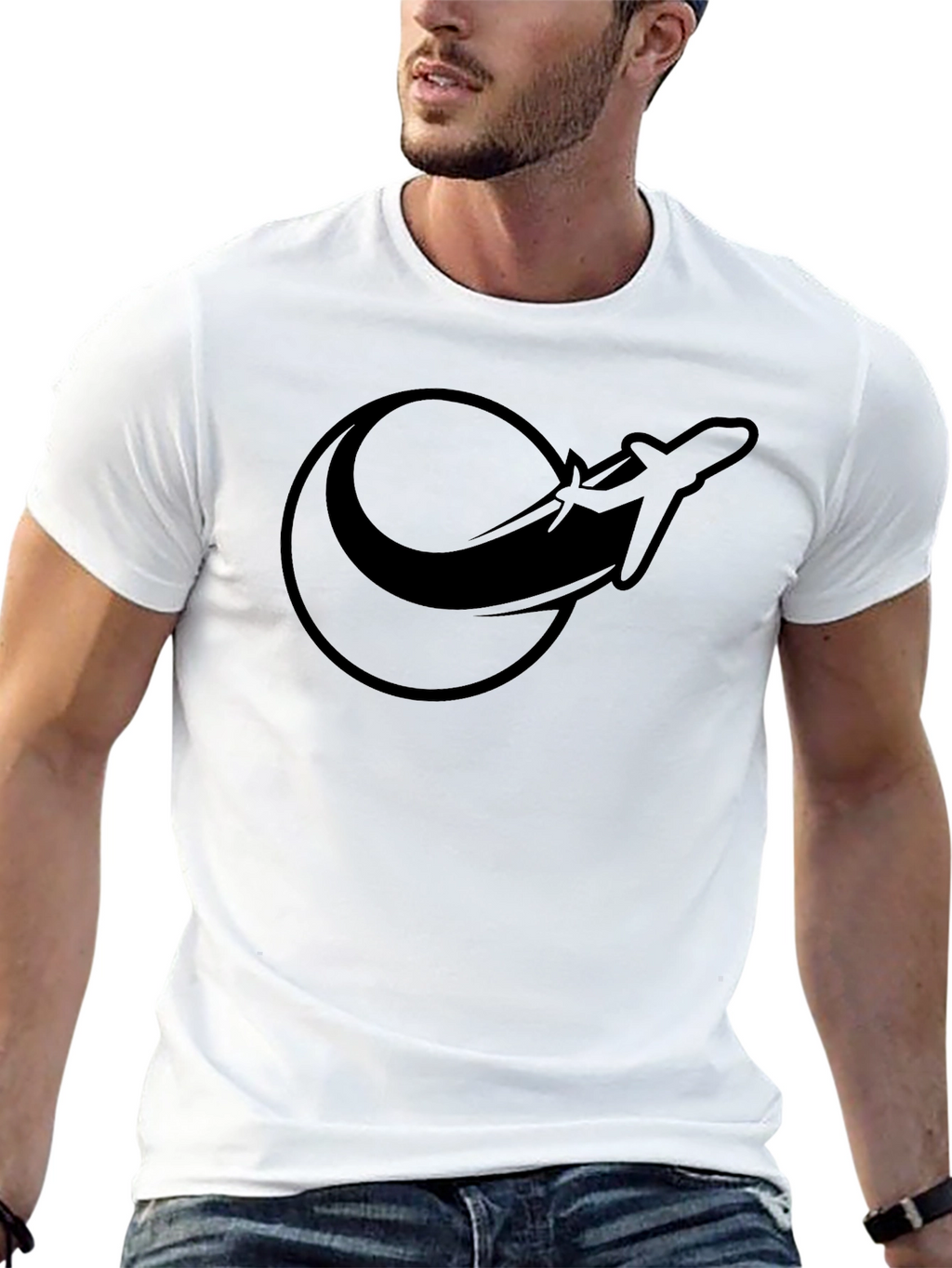 Jetsetter Black Graphic Tee