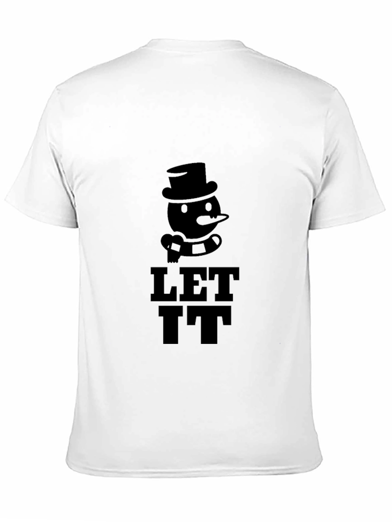 Let It Snowman Black T-Shirt