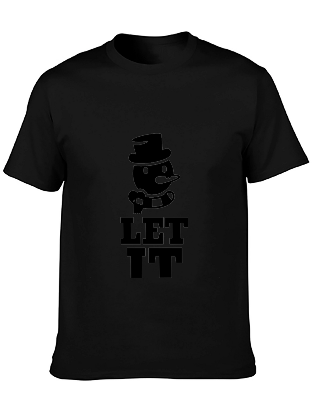 Let It Snowman Black T-Shirt