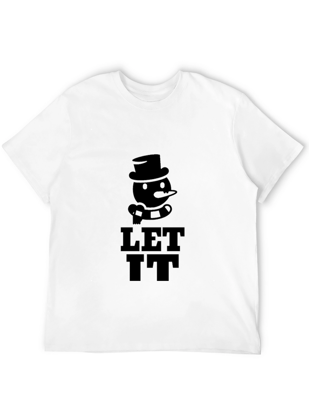 Let It Snowman Black T-Shirt