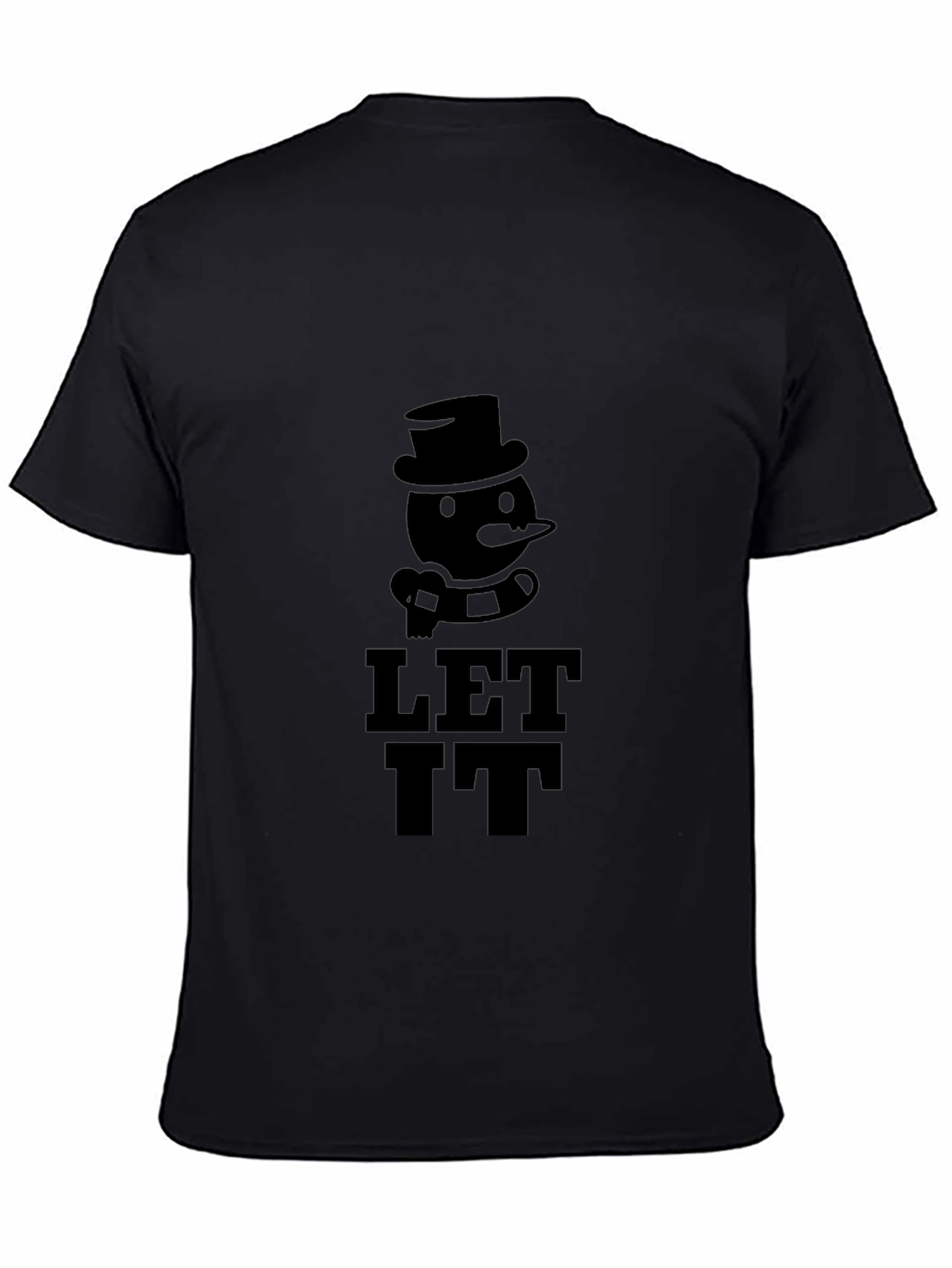 Let It Snowman Black T-Shirt