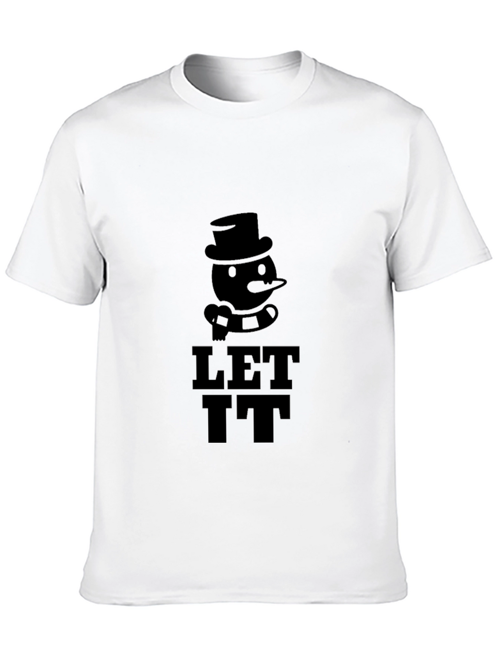Let It Snowman Black T-Shirt