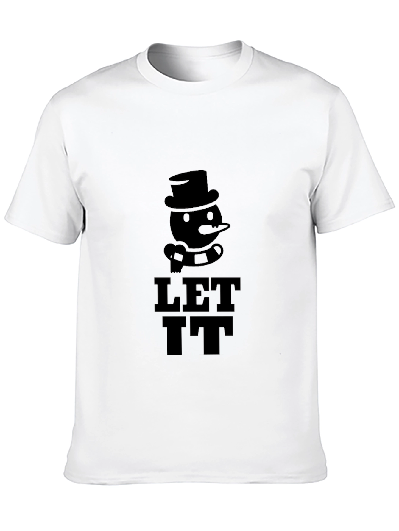 Let It Snowman Black T-Shirt