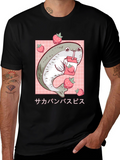 Kawaii Blob Seal Strawberry Juice Graphic Tee