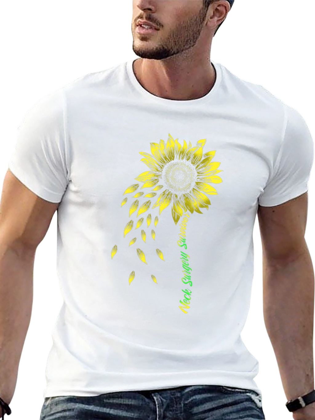 Neck Surgery Survivor Sunflower T-Shirt