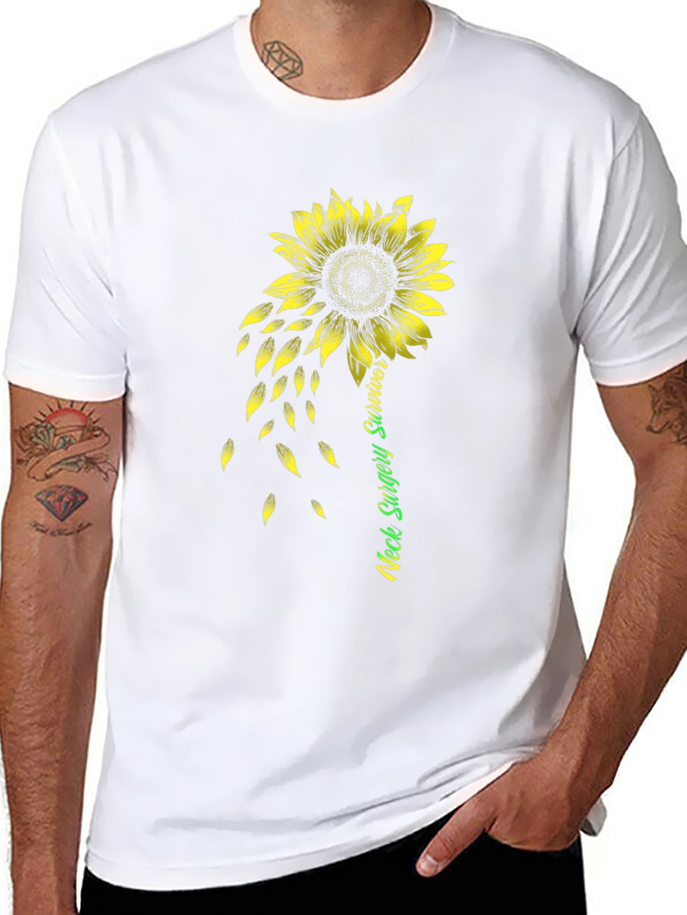 Neck Surgery Survivor Sunflower T-Shirt