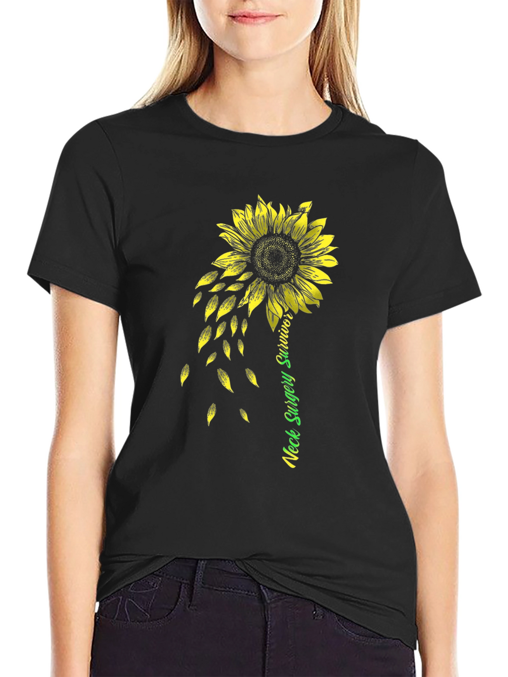 Neck Surgery Survivor Sunflower T-Shirt