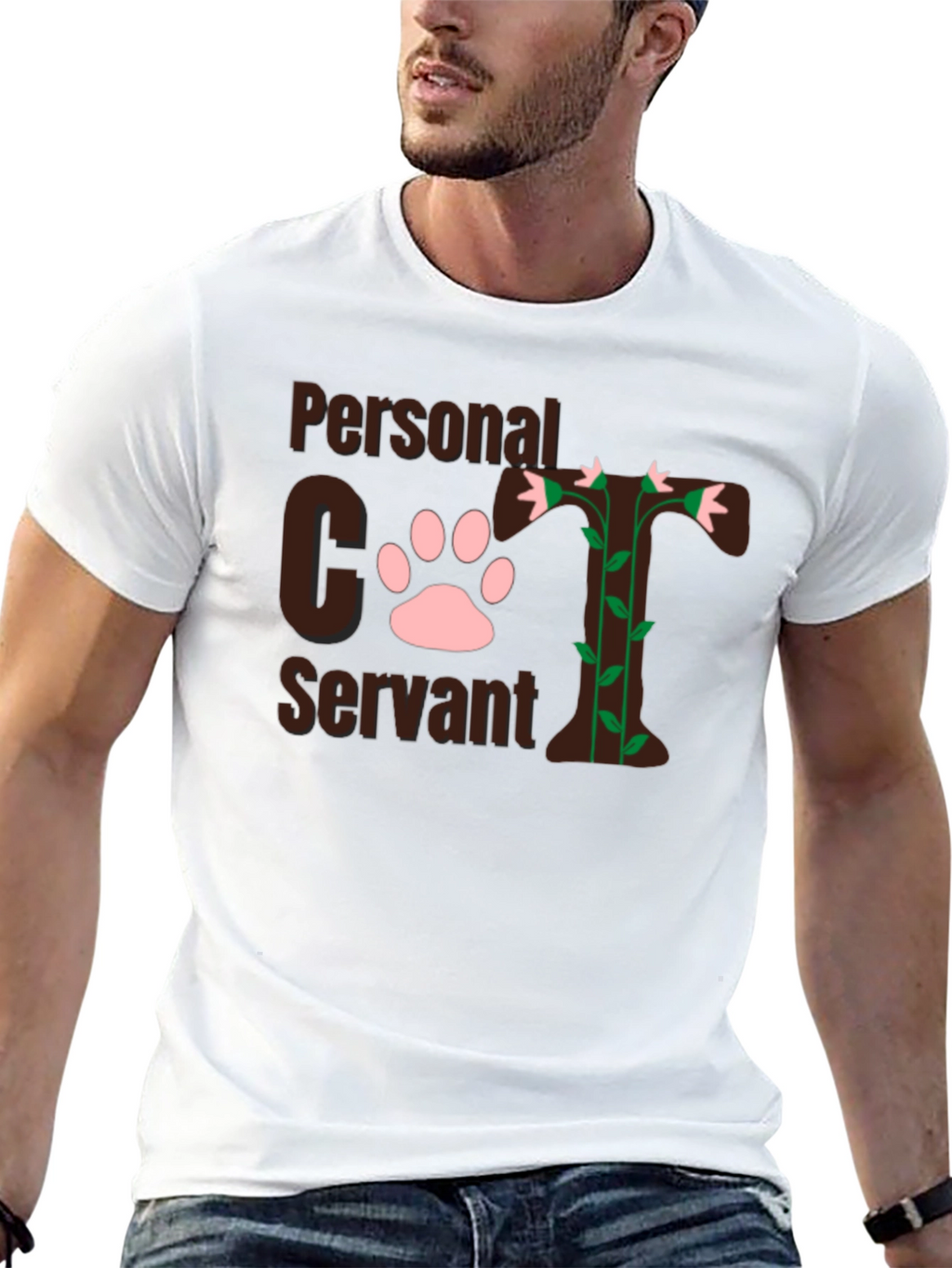 Personal Cat Servant Tee - Funny Pet Lover Shirt