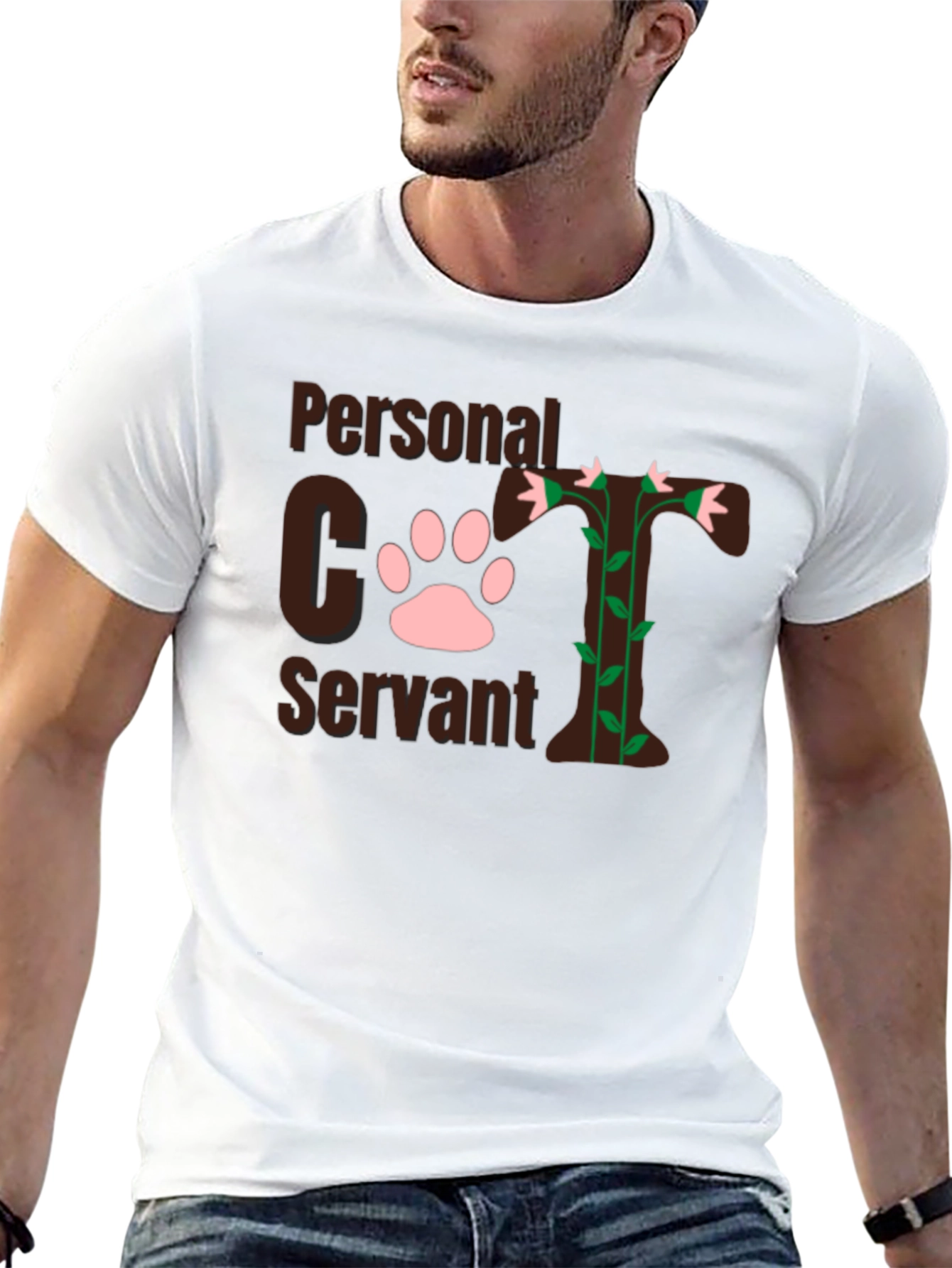 Personal Cat Servant Tee - Funny Pet Lover Shirt