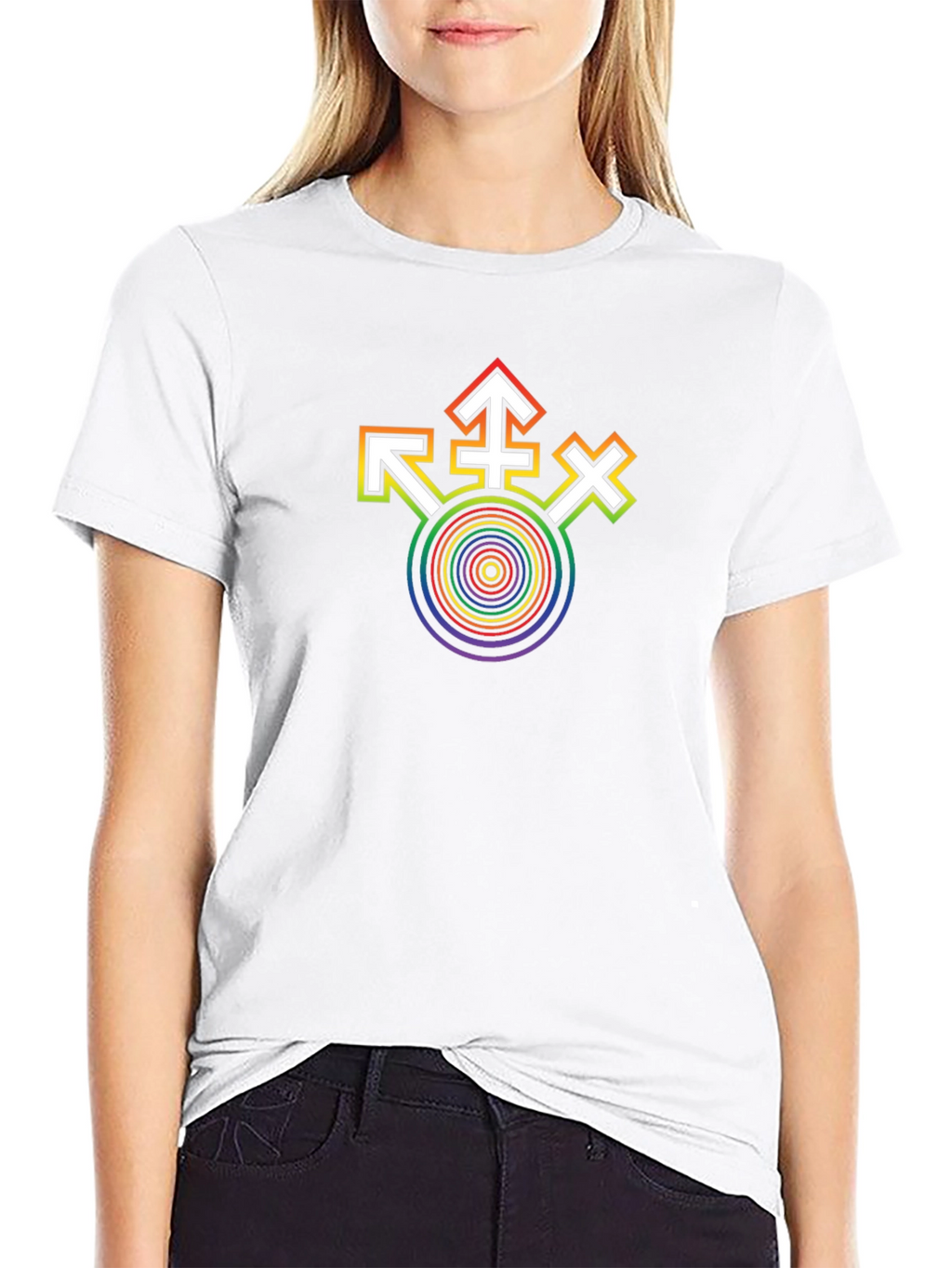LGBT Pride Rainbow Symbol Black T-Shirt