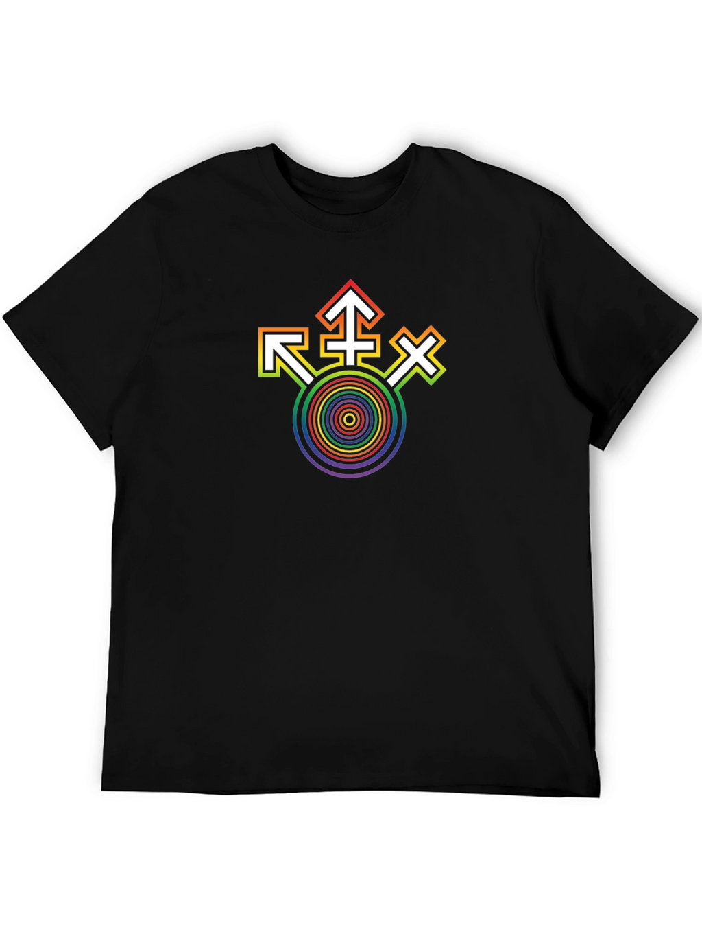 LGBT Pride Rainbow Symbol Black T-Shirt