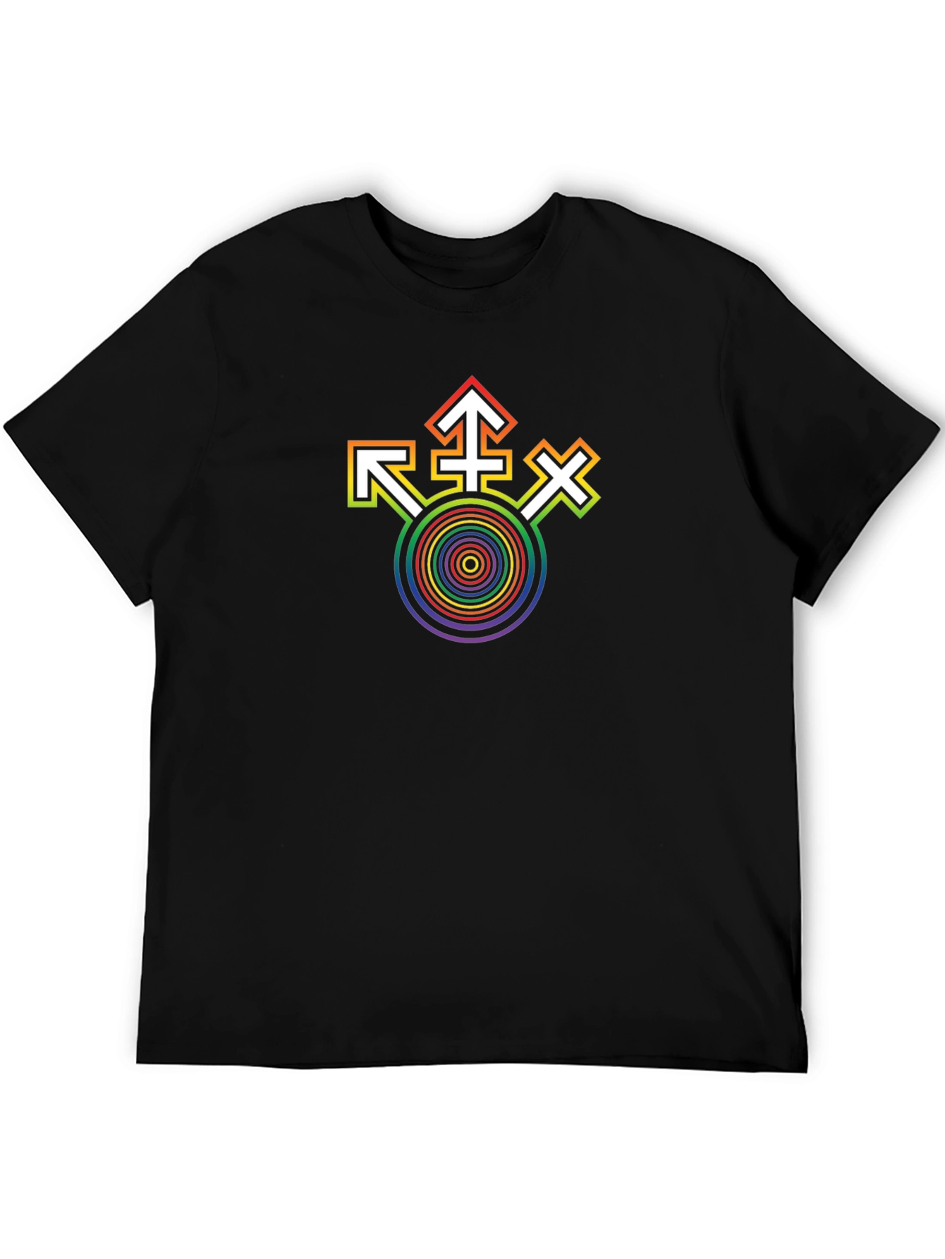 LGBT Pride Rainbow Symbol Black T-Shirt