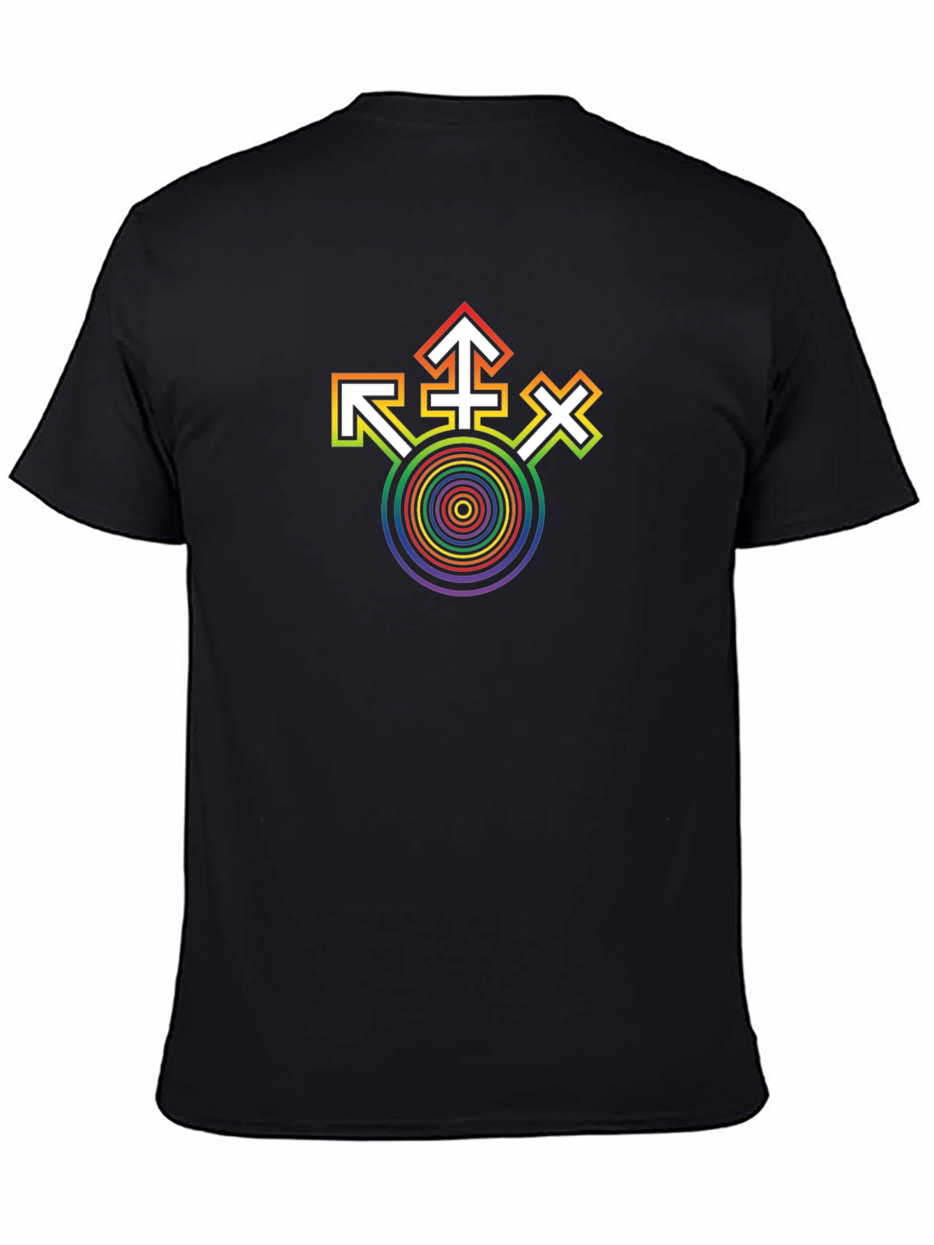 LGBT Pride Rainbow Symbol Black T-Shirt