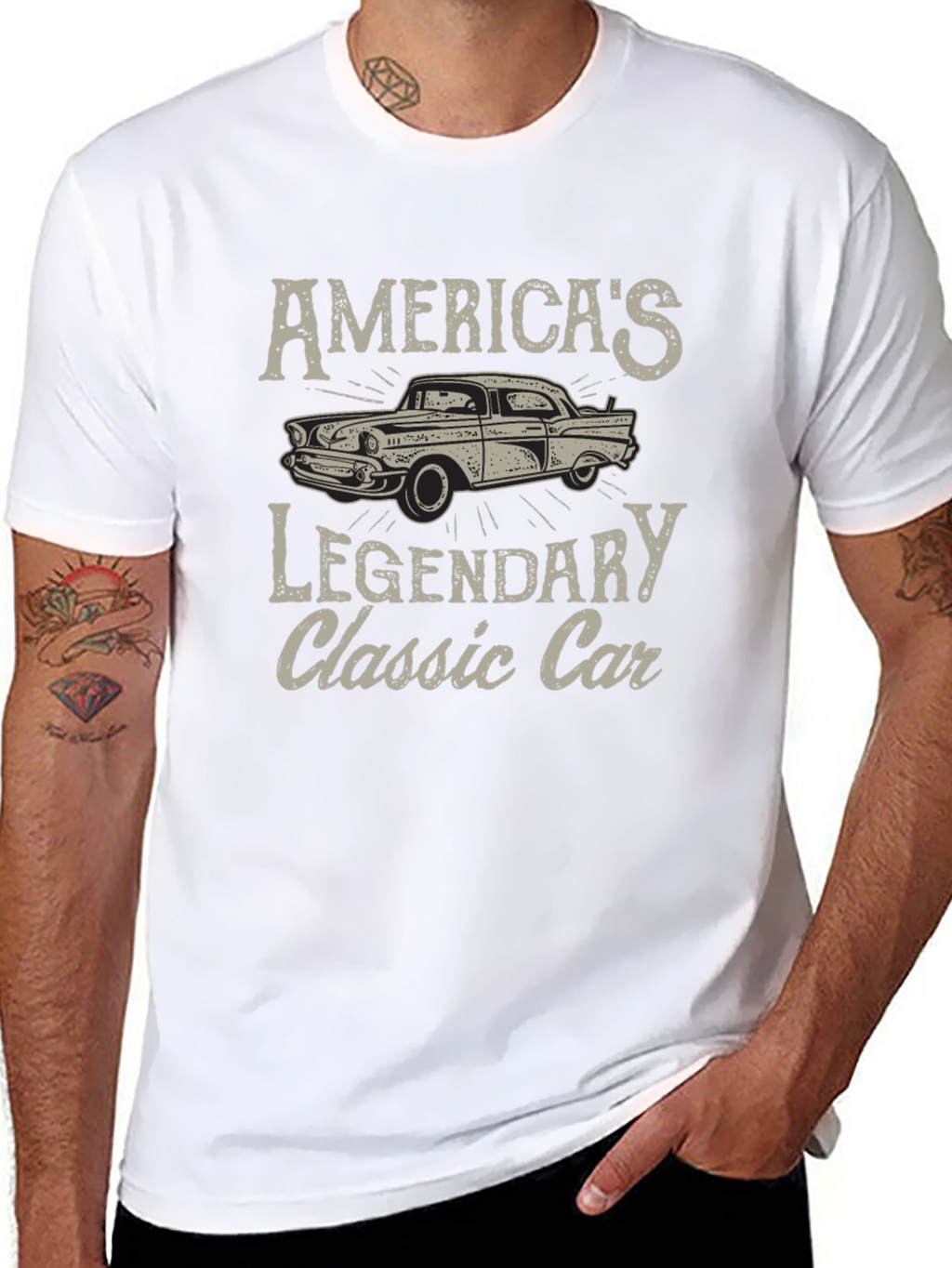 Americas Legendary Classic Car Graphic T-Shirt