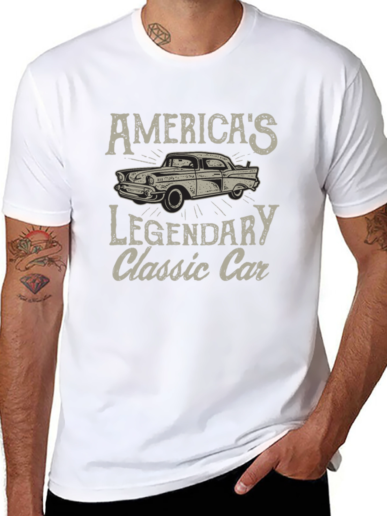 Americas Legendary Classic Car Graphic T-Shirt