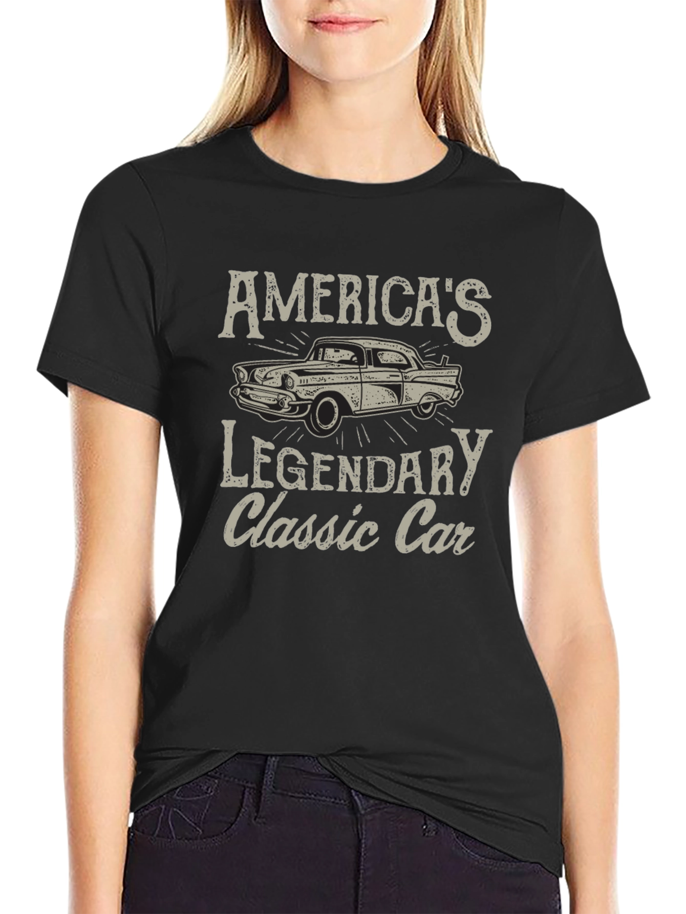 Americas Legendary Classic Car Graphic T-Shirt