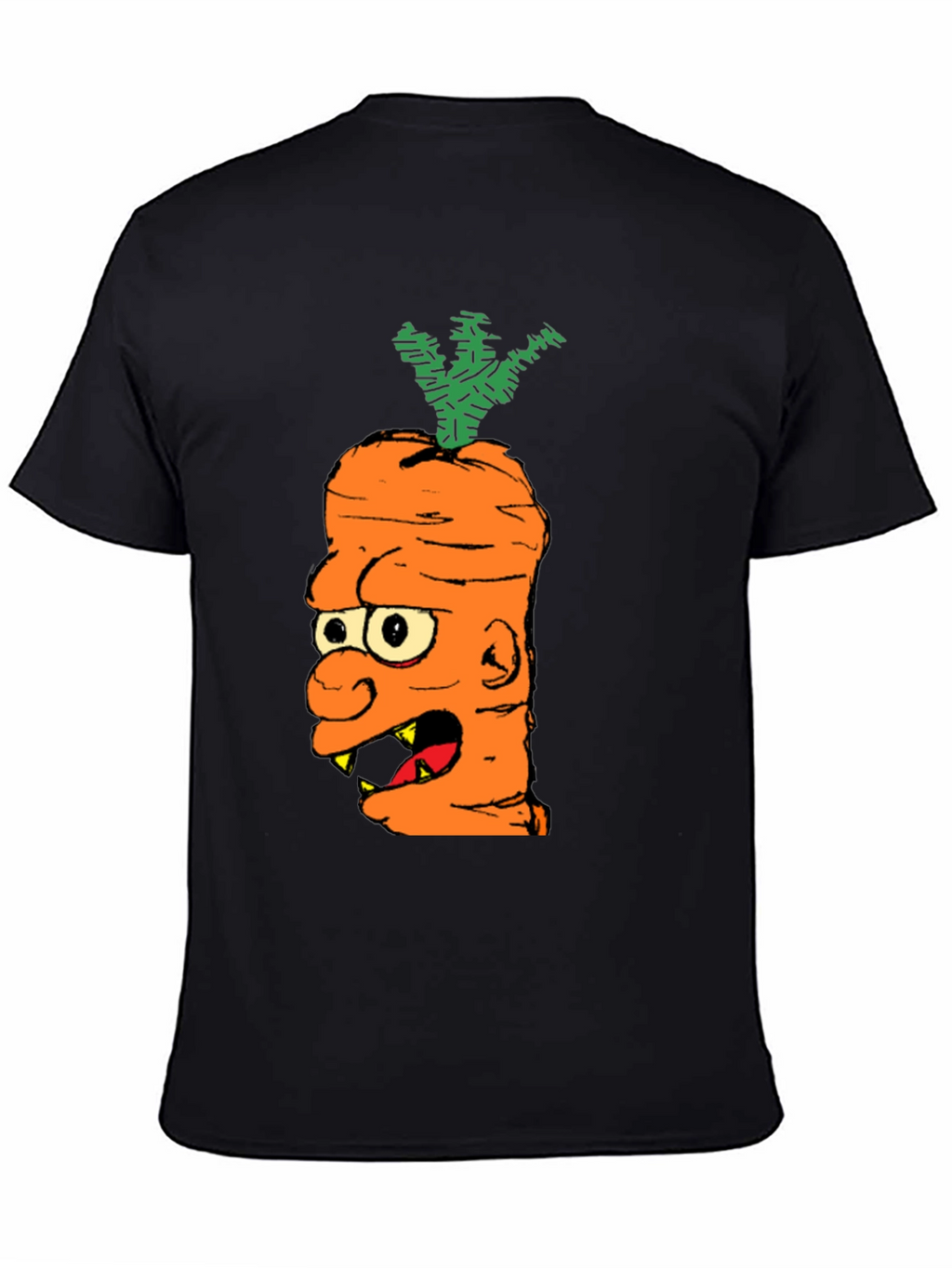 Cartoon Carrot Monster Graphic T-Shirt