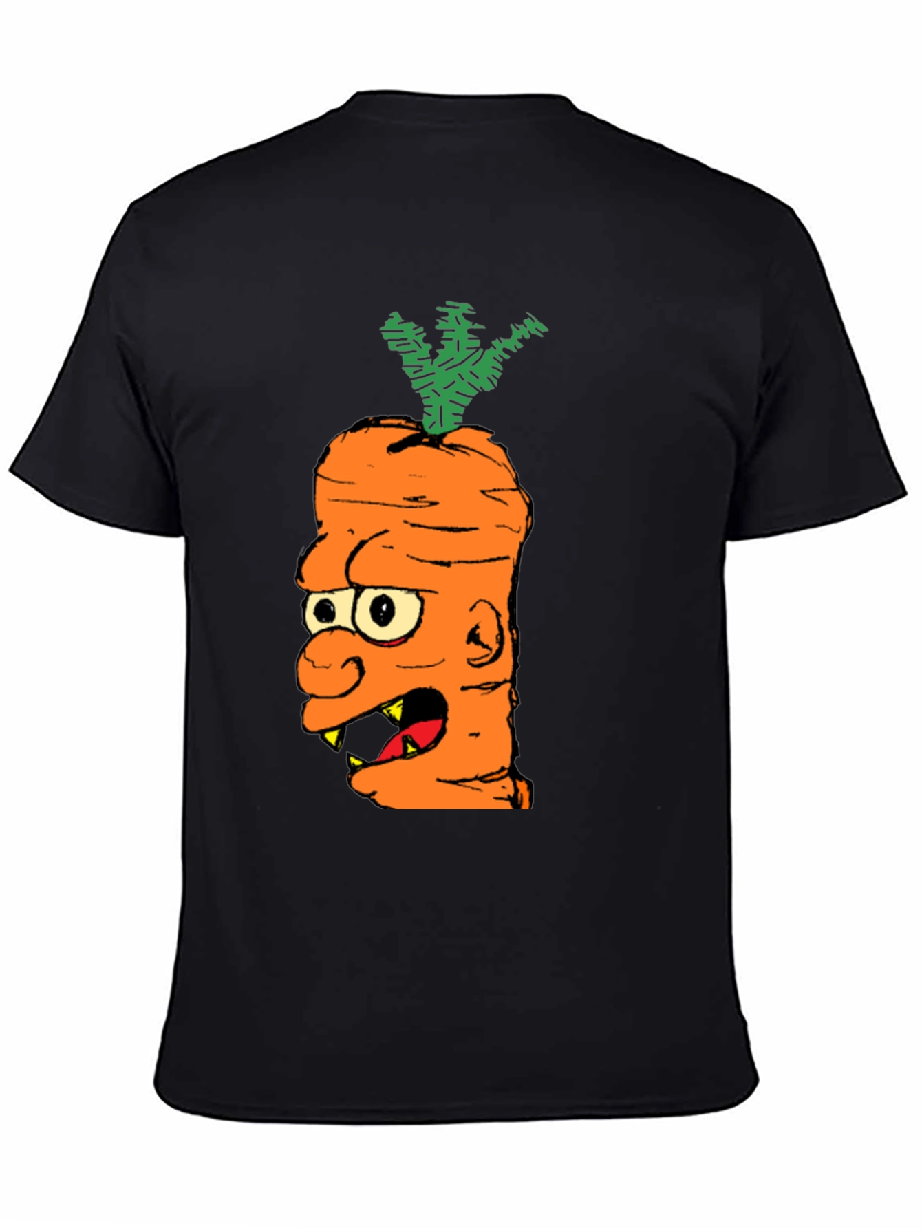 Cartoon Carrot Monster Graphic T-Shirt