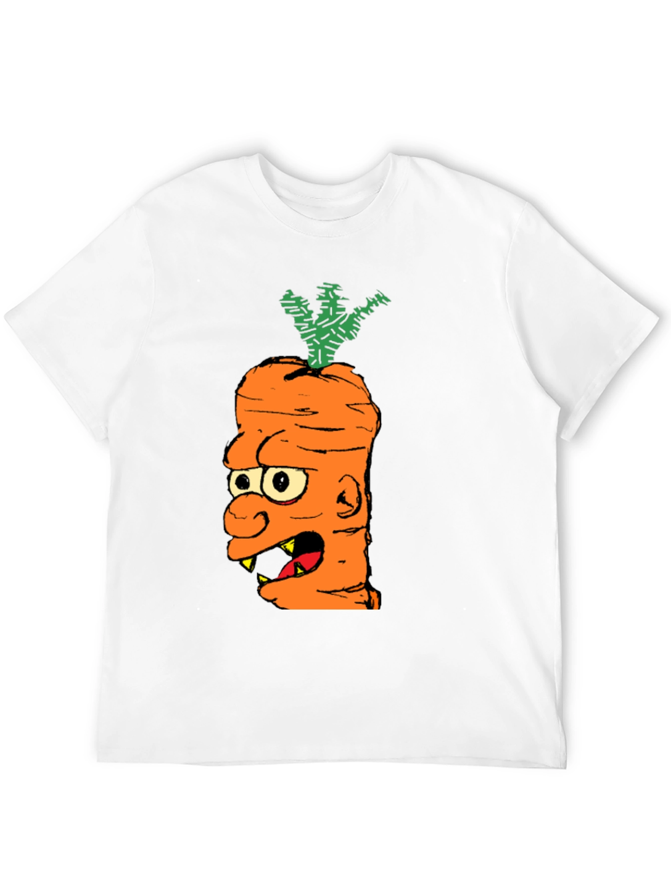 Cartoon Carrot Monster Graphic T-Shirt