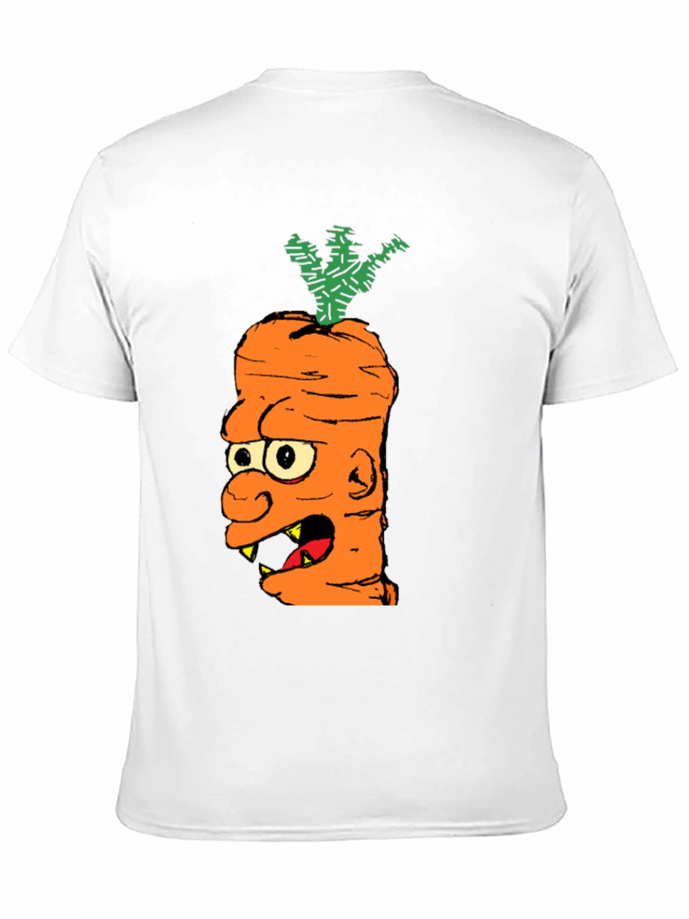 Cartoon Carrot Monster Graphic T-Shirt