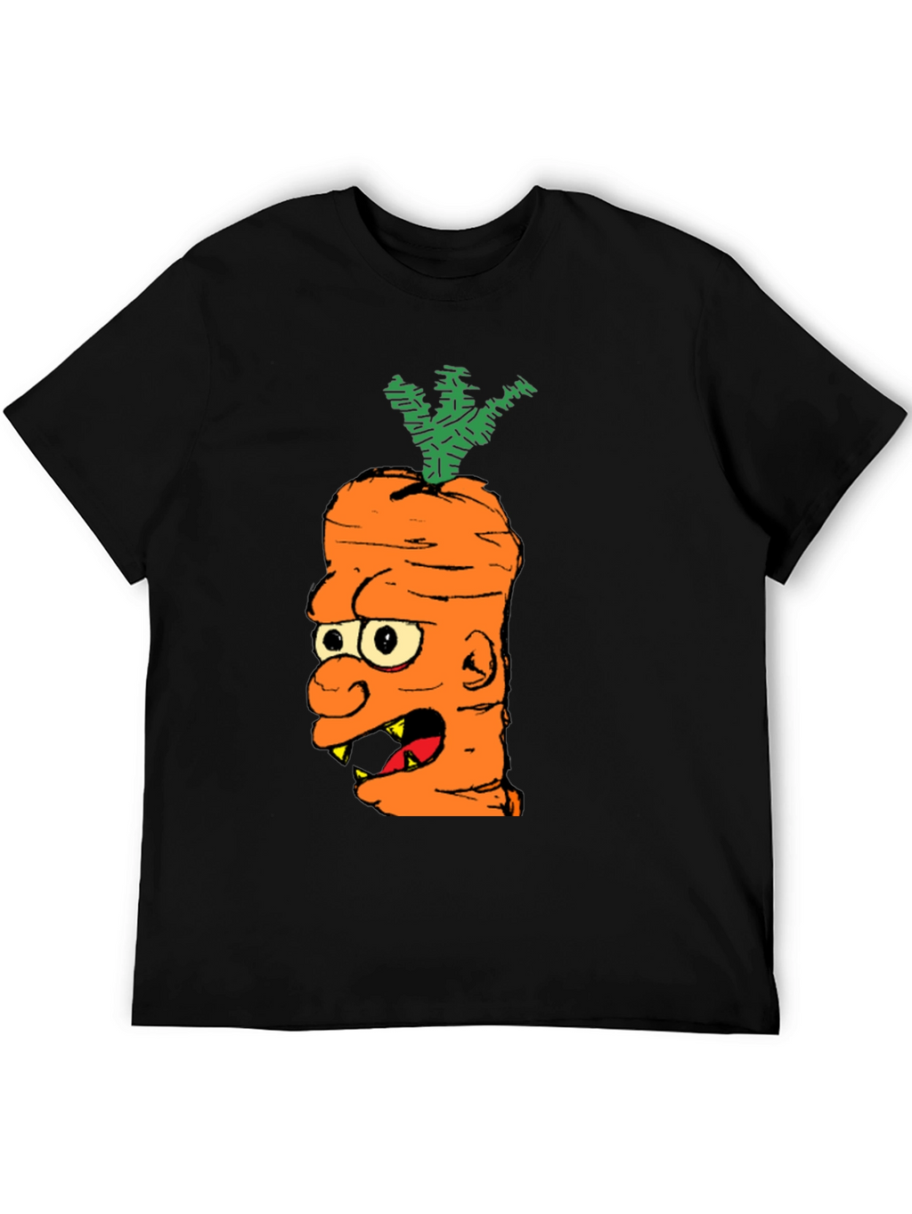 Cartoon Carrot Monster Graphic T-Shirt