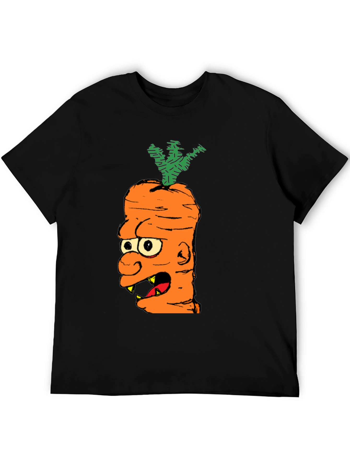 Cartoon Carrot Monster Graphic T-Shirt