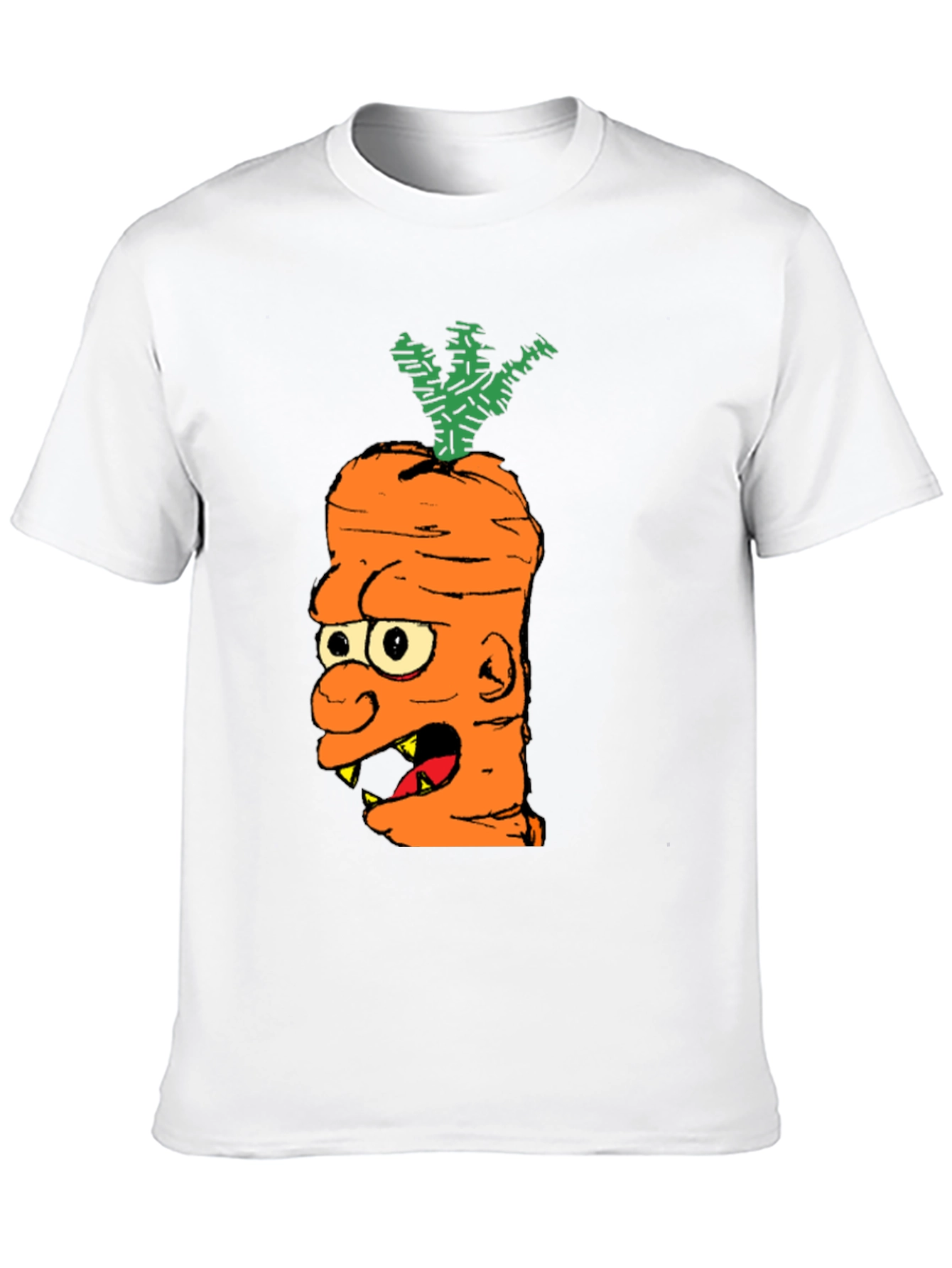 Cartoon Carrot Monster Graphic T-Shirt
