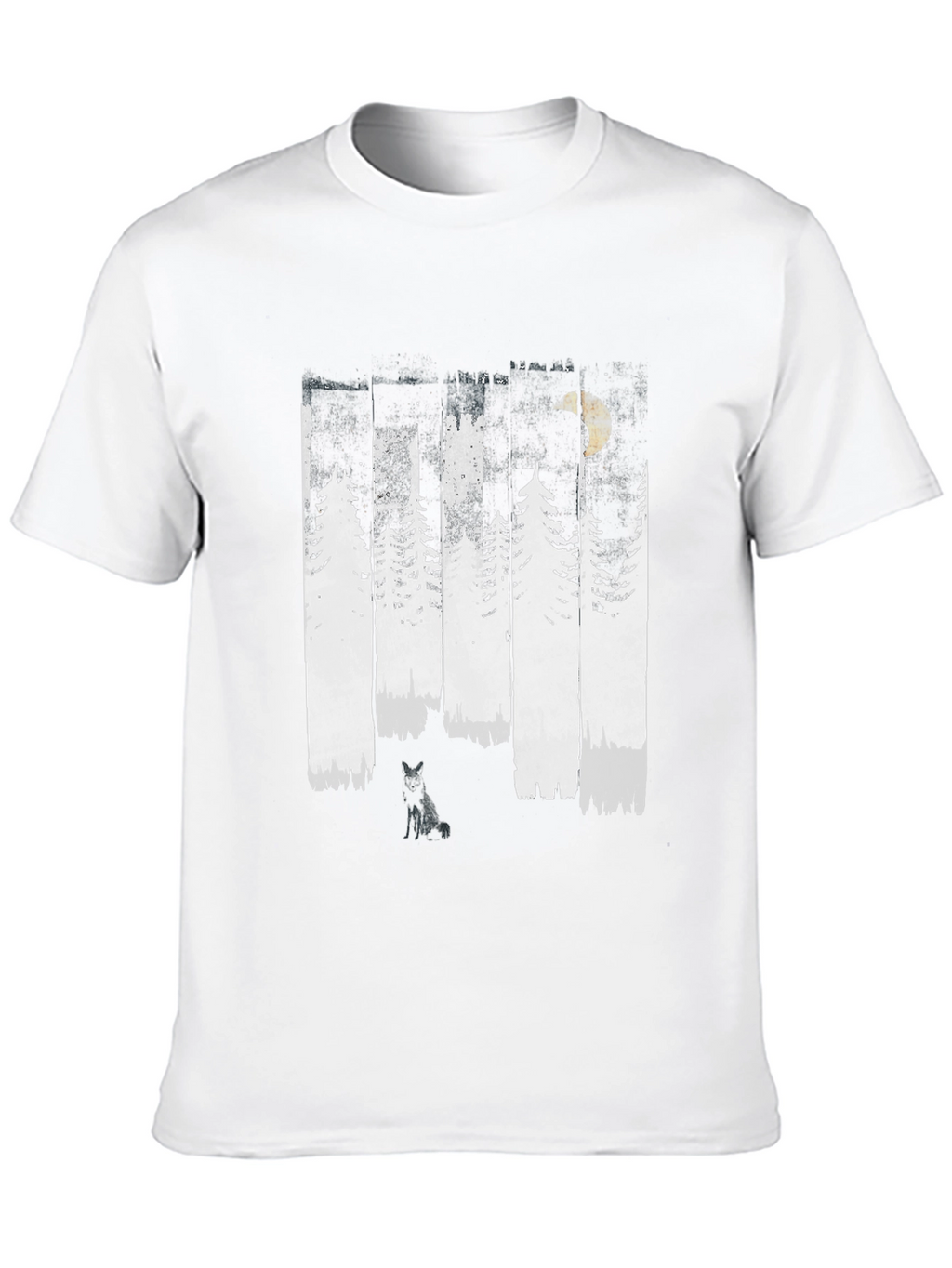 Forest Moon Black T-Shirt - Wolf Graphic Tee