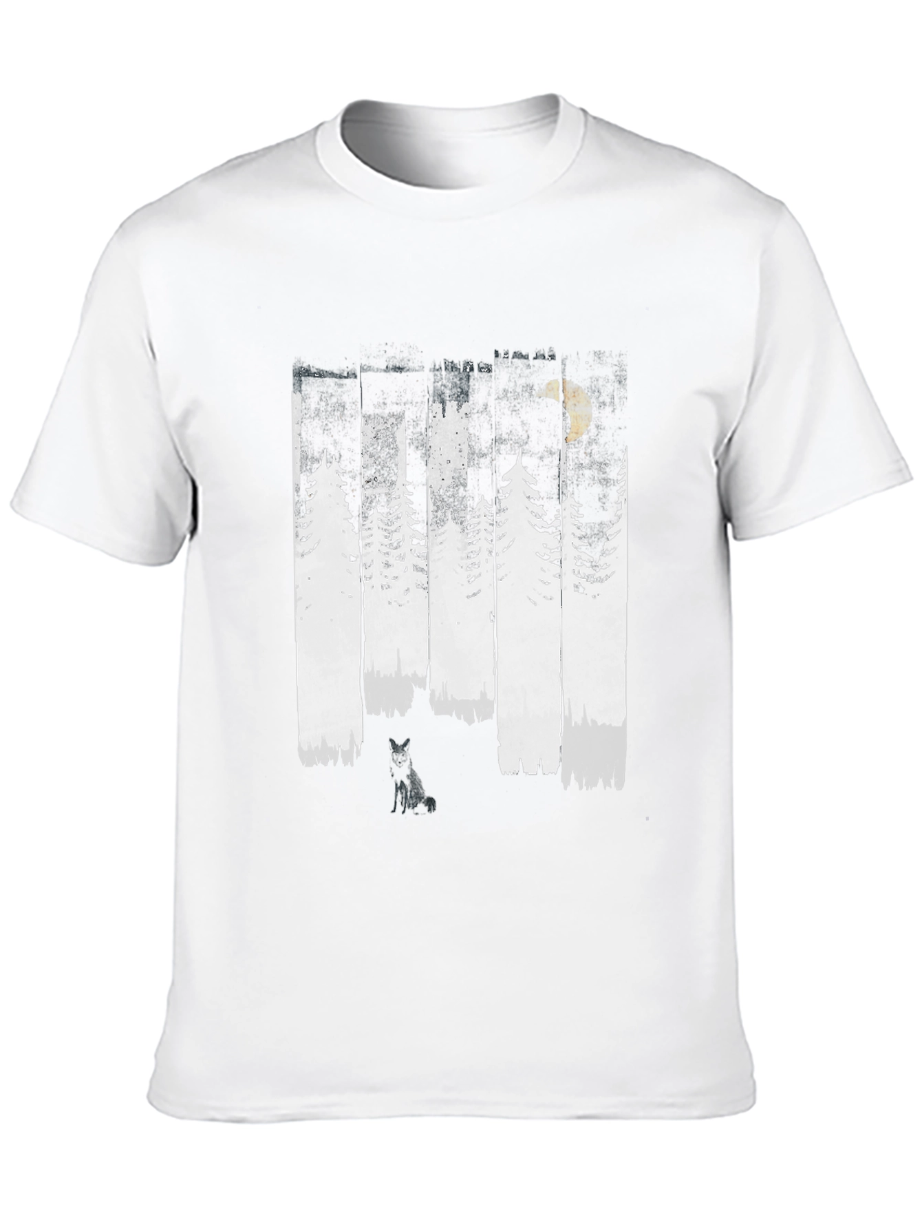 Forest Moon Black T-Shirt - Wolf Graphic Tee