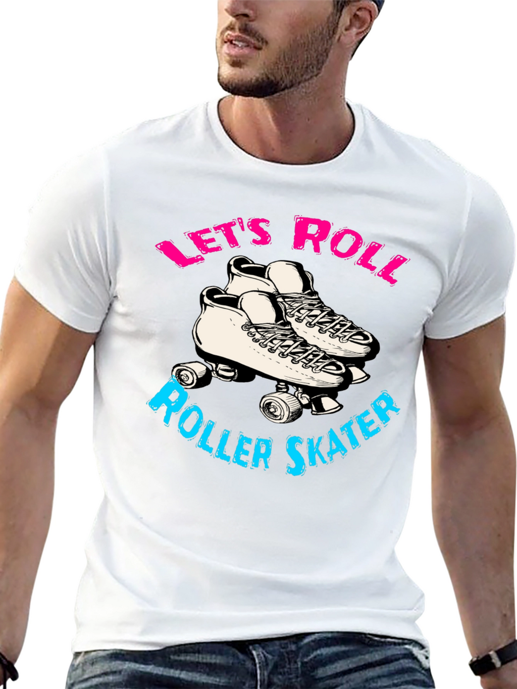 Lets Roll Roller Skater T-Shirt