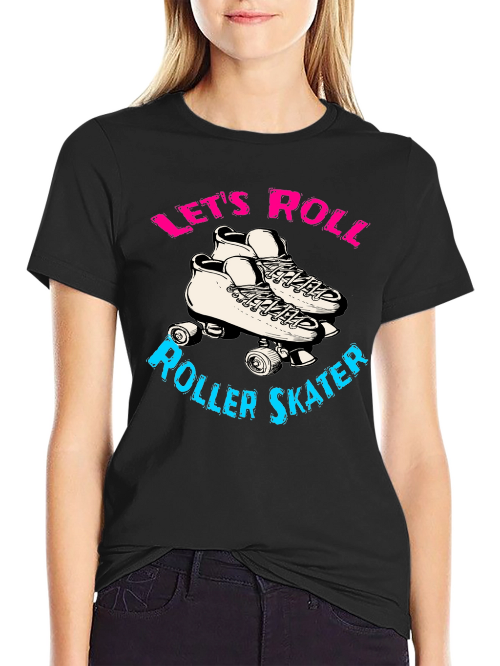 Lets Roll Roller Skater T-Shirt