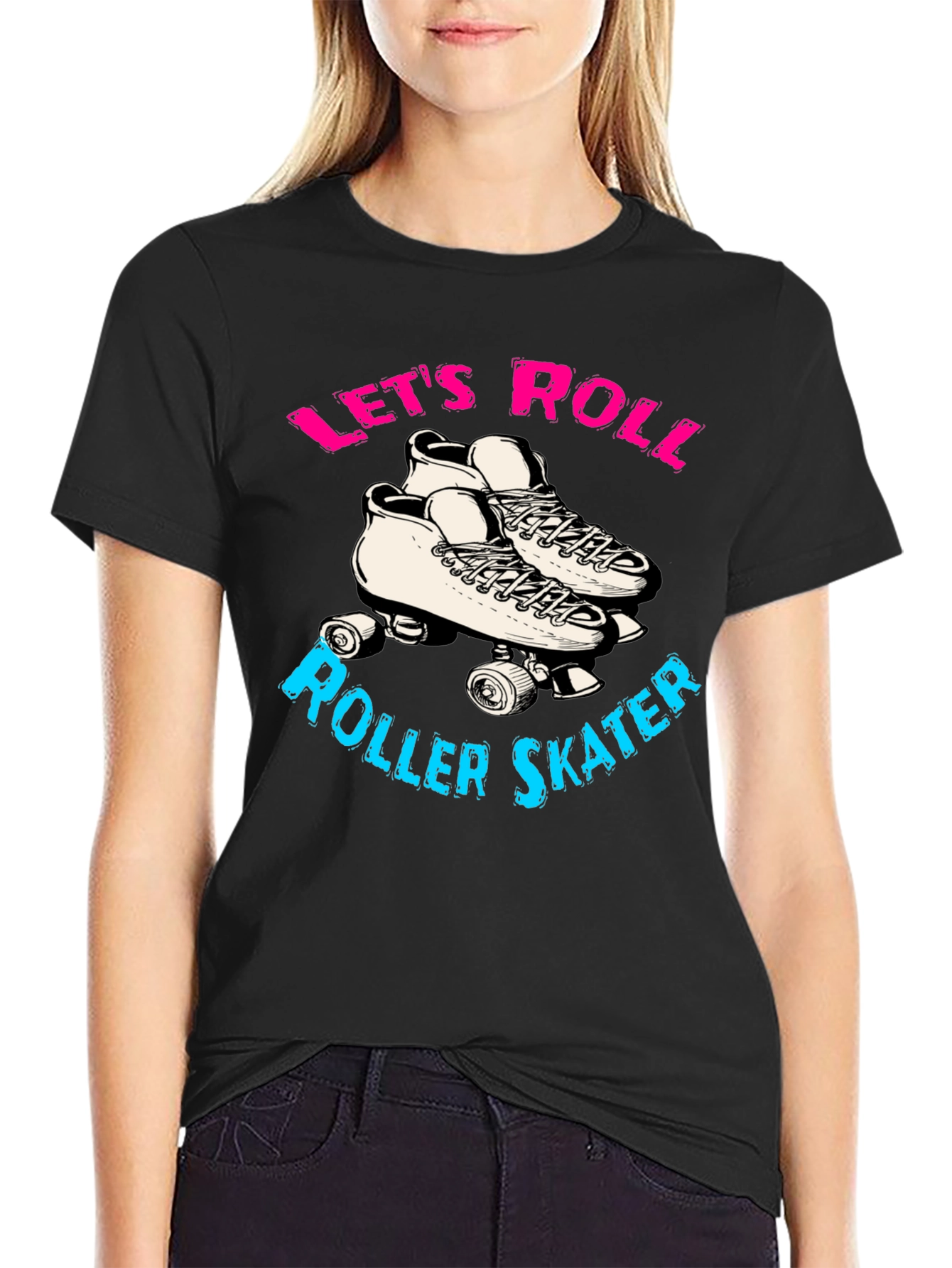 Lets Roll Roller Skater T-Shirt