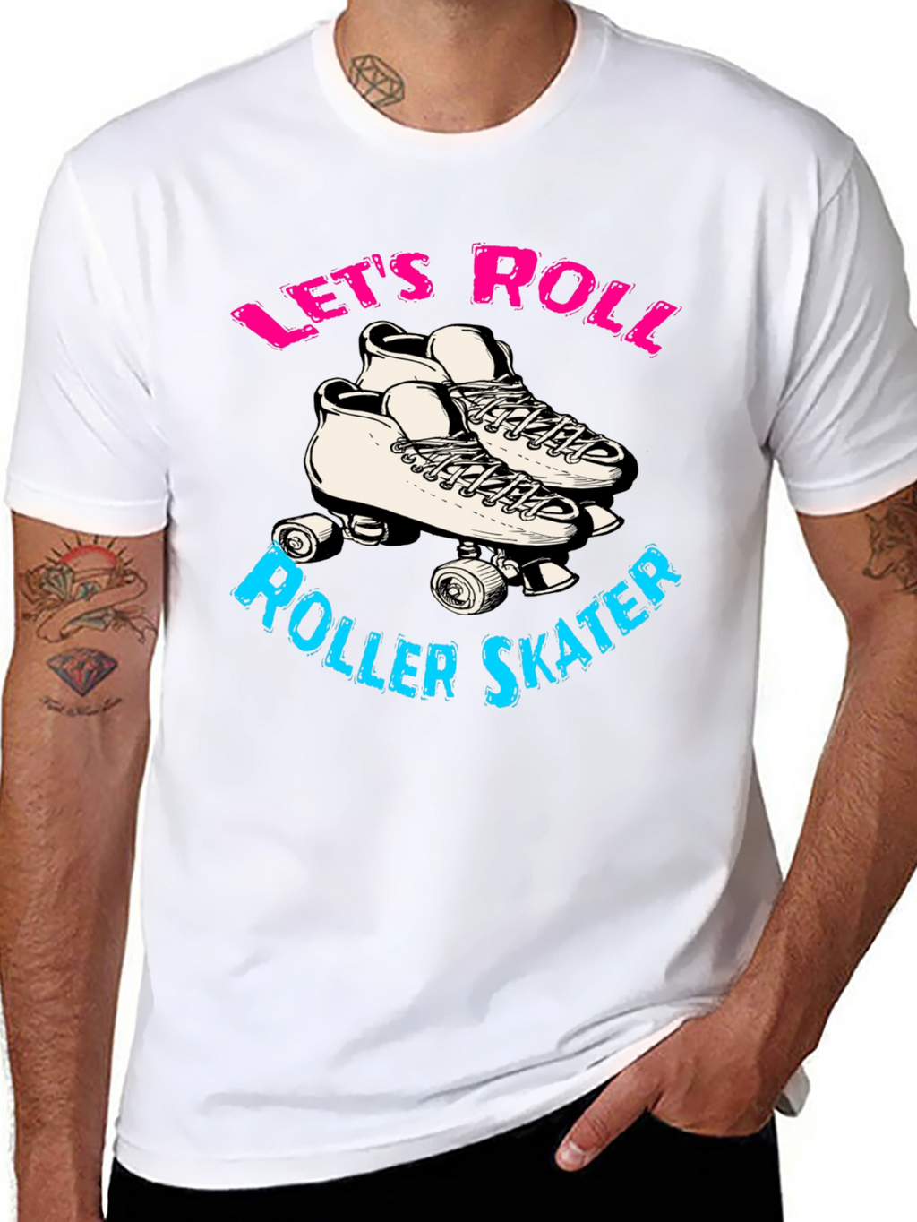 Lets Roll Roller Skater T-Shirt