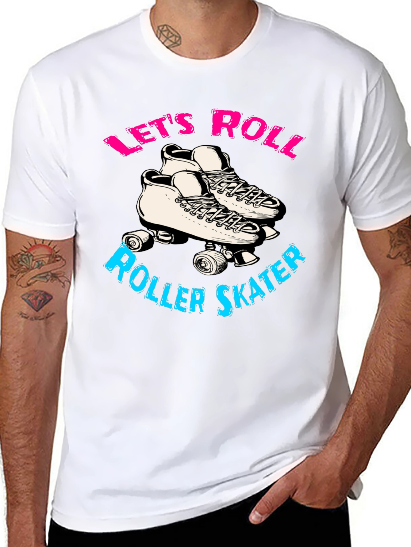 Lets Roll Roller Skater T-Shirt