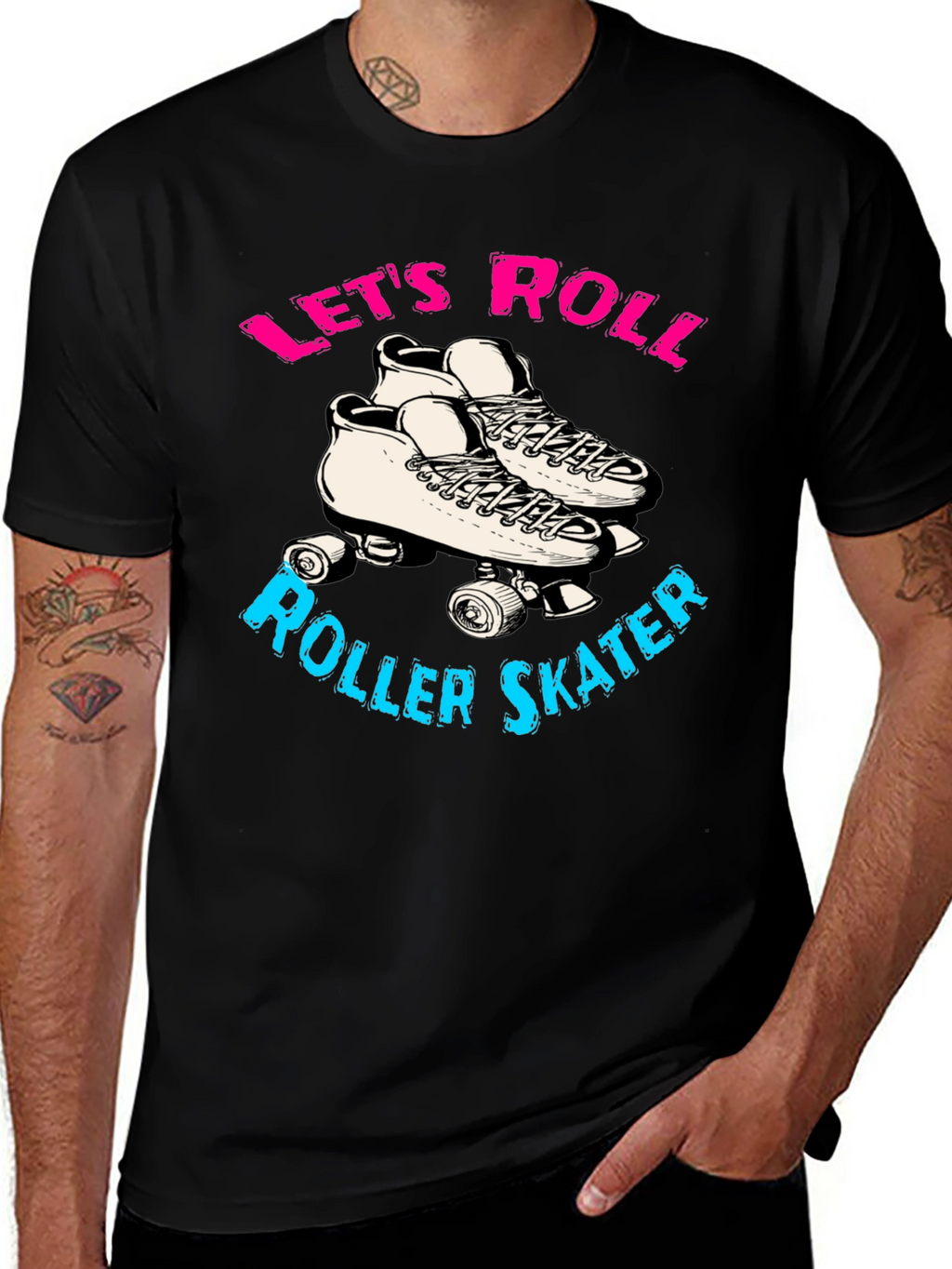Lets Roll Roller Skater T-Shirt