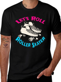 Lets Roll Roller Skater T-Shirt