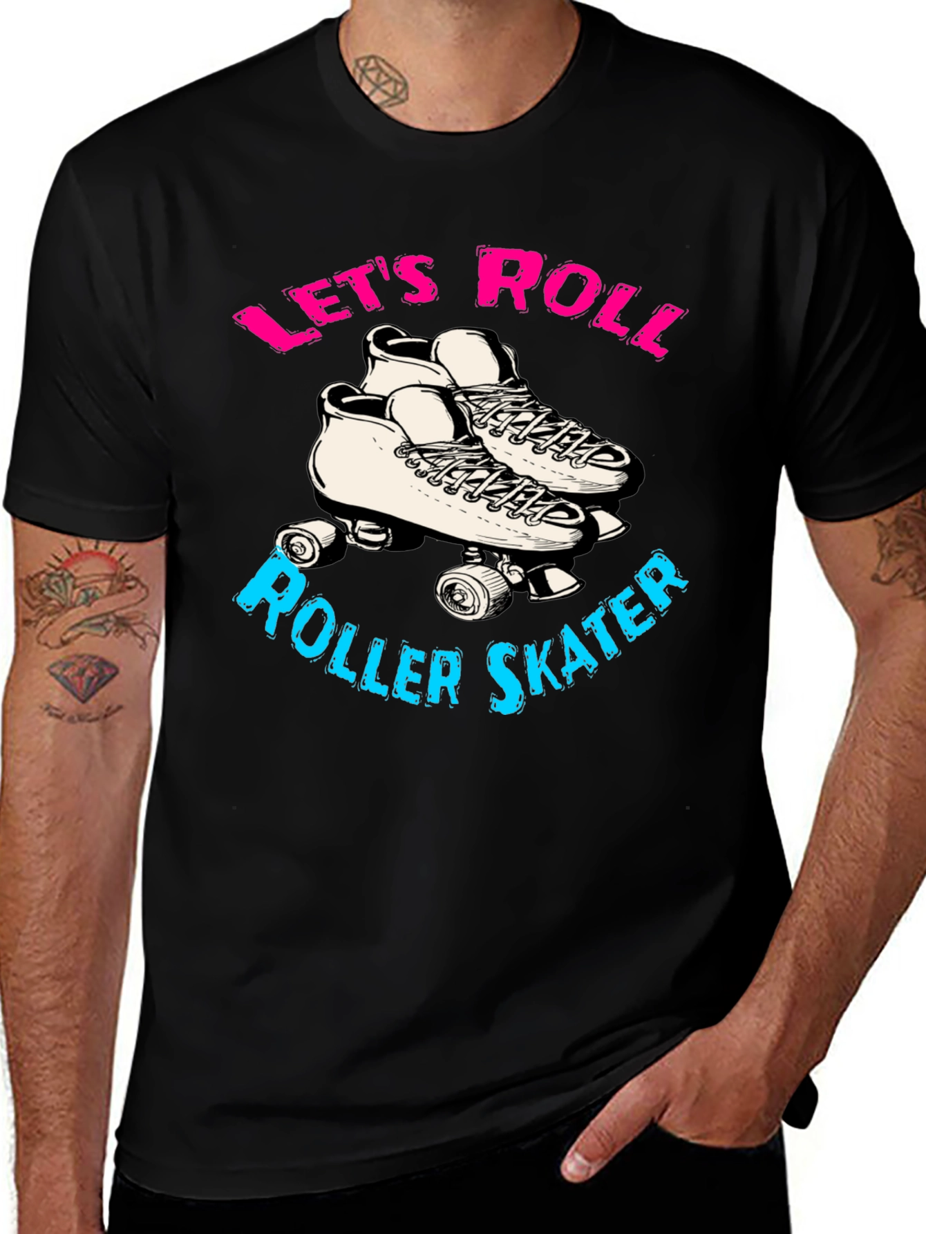Lets Roll Roller Skater T-Shirt