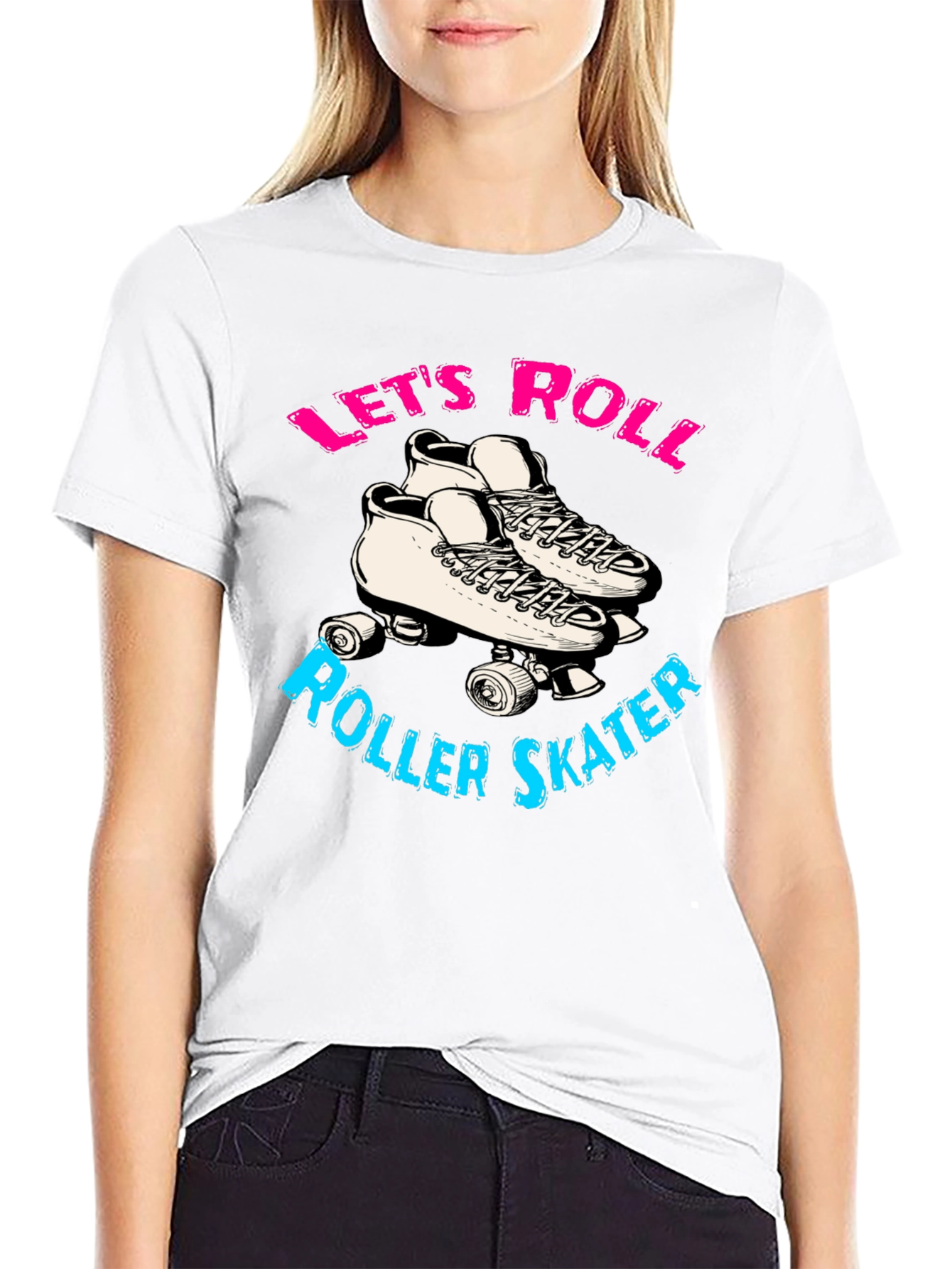Lets Roll Roller Skater T-Shirt