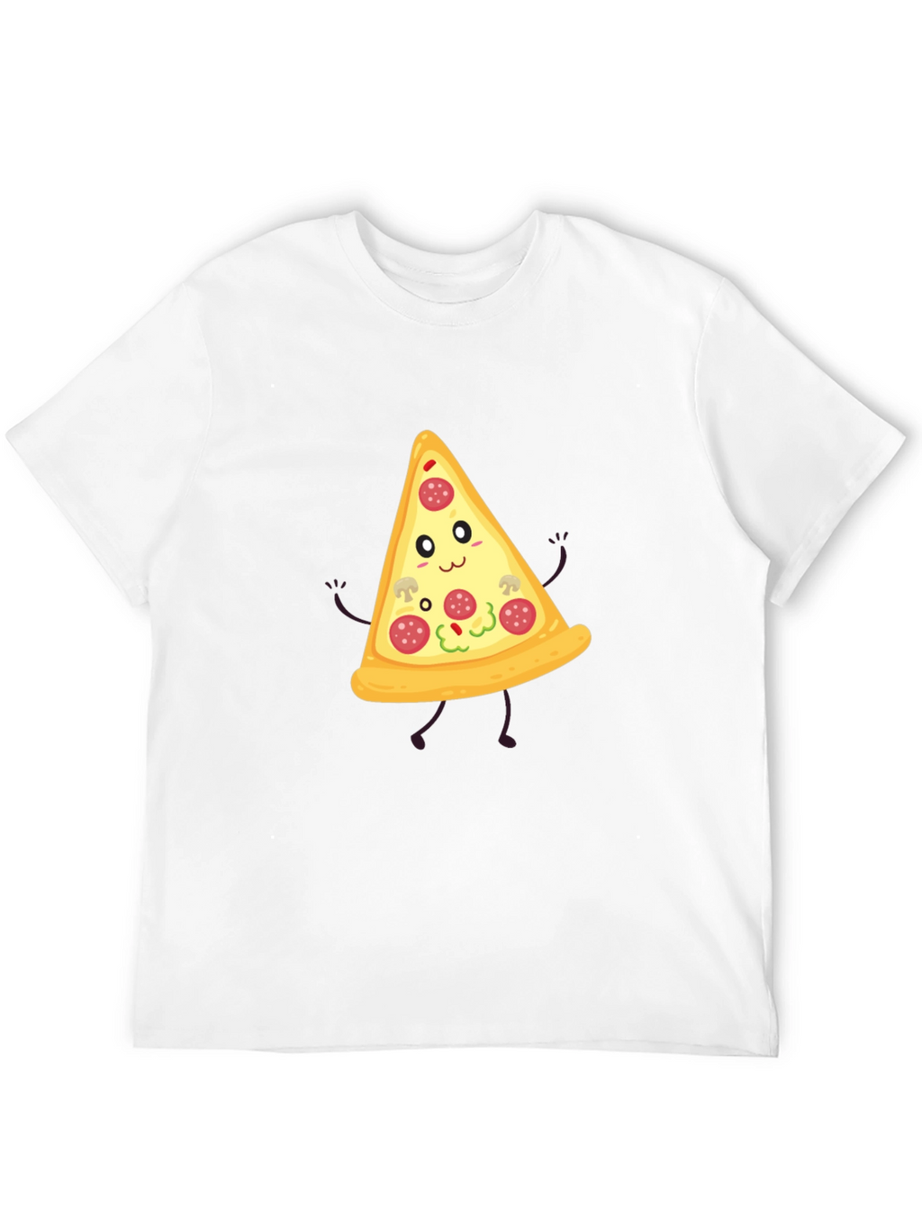 Funny Pizza Slice Graphic Tee - Unisex Black T-Shirt