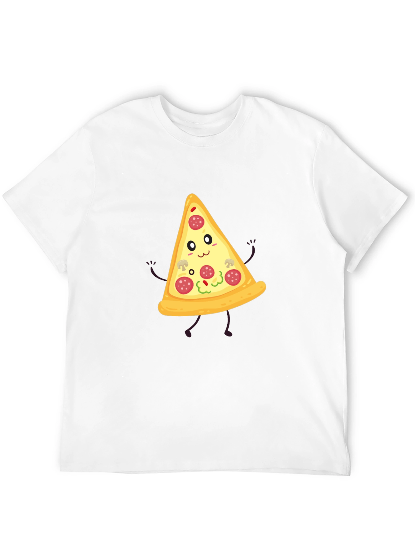 Funny Pizza Slice Graphic Tee - Unisex Black T-Shirt
