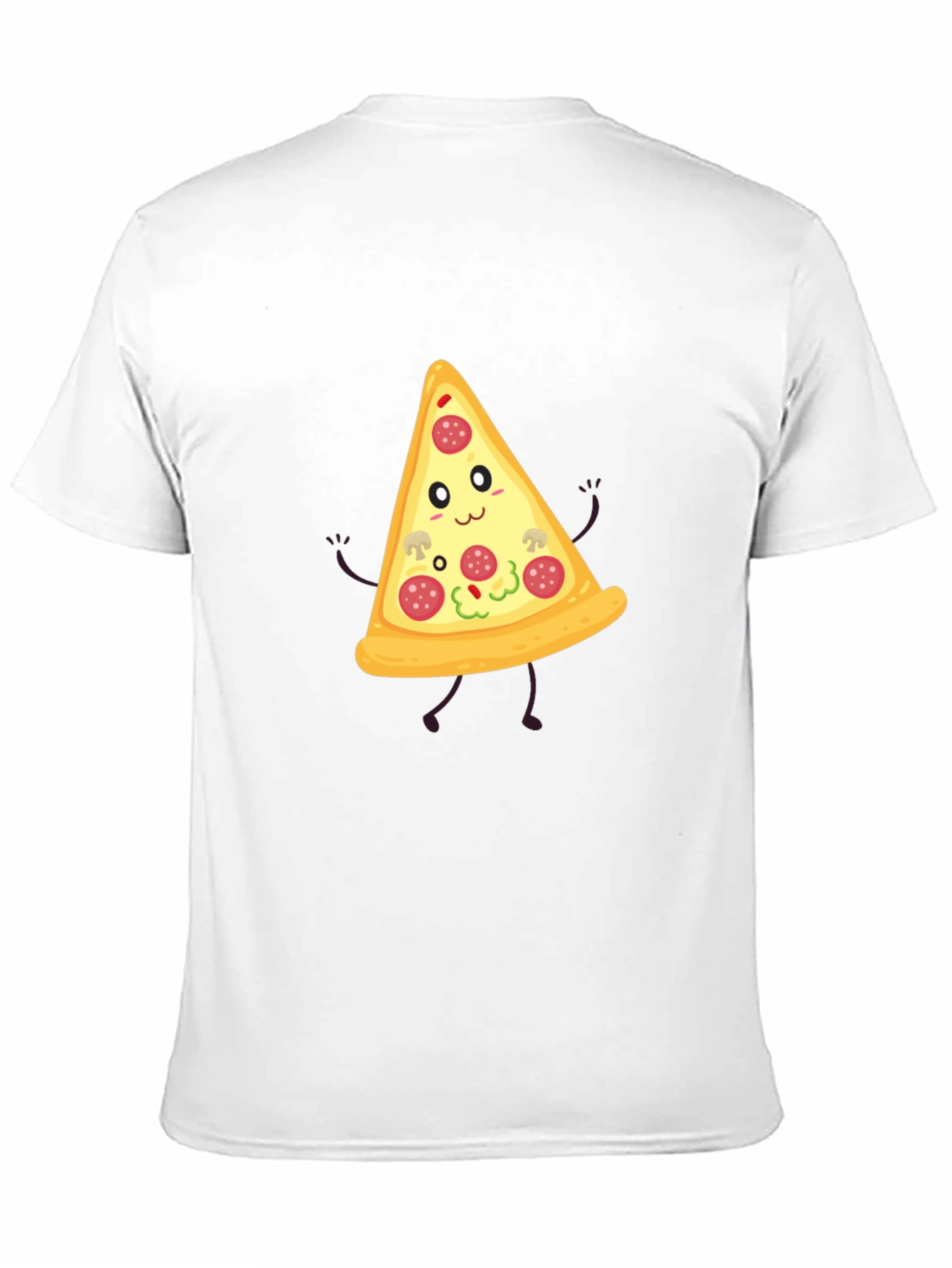 Funny Pizza Slice Graphic Tee - Unisex Black T-Shirt