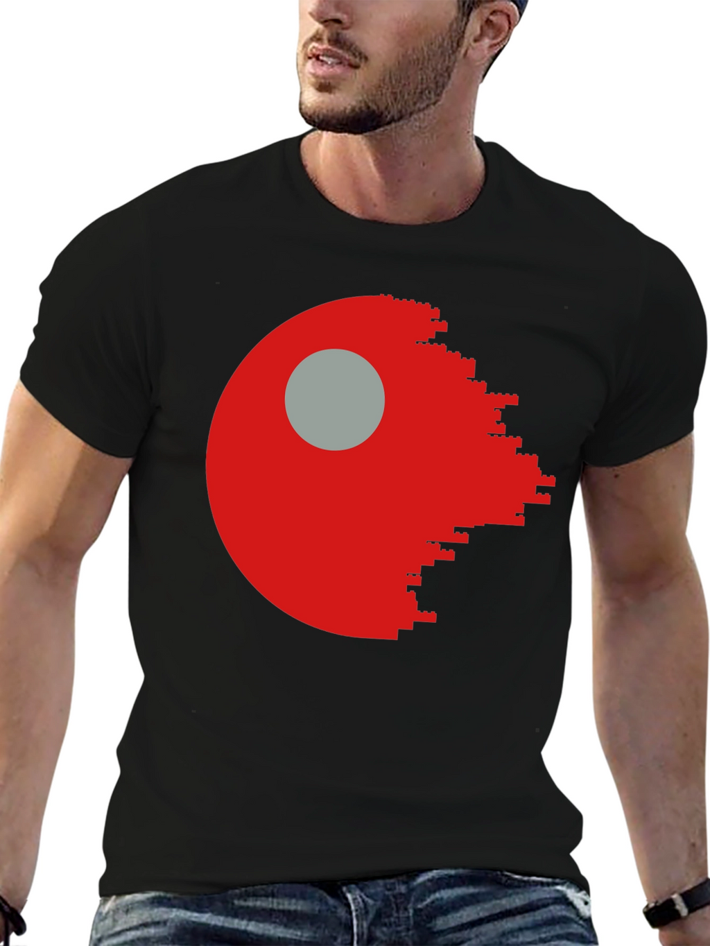 Lego Death Star Graphic T-Shirt - Mens Black Tee