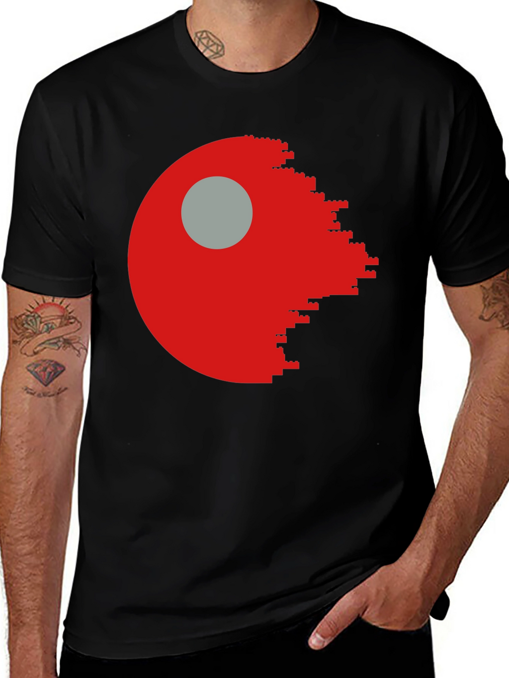Lego Death Star Graphic T-Shirt - Mens Black Tee