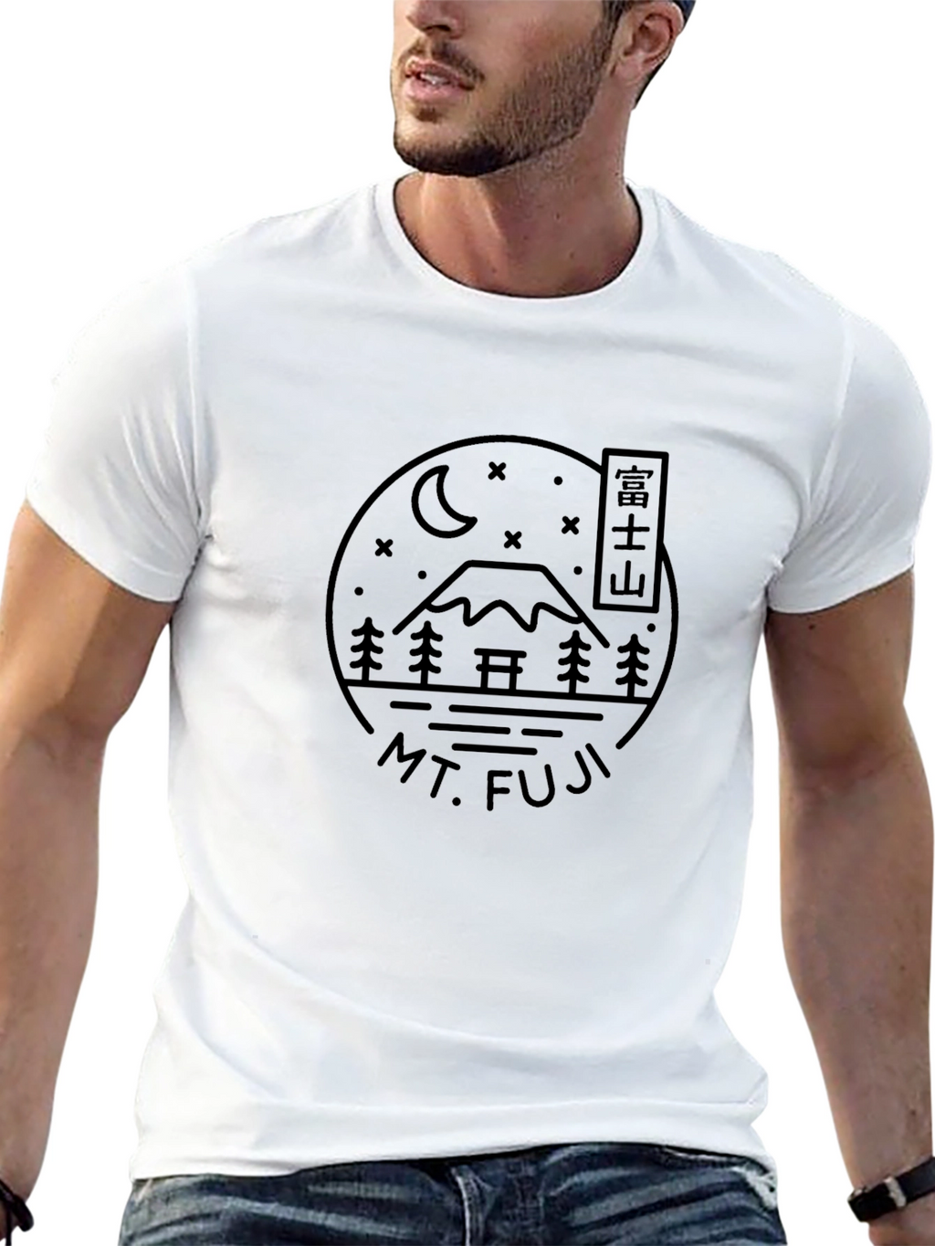 Mt. Fuji Graphic Tee - Stylish Black T-Shirt