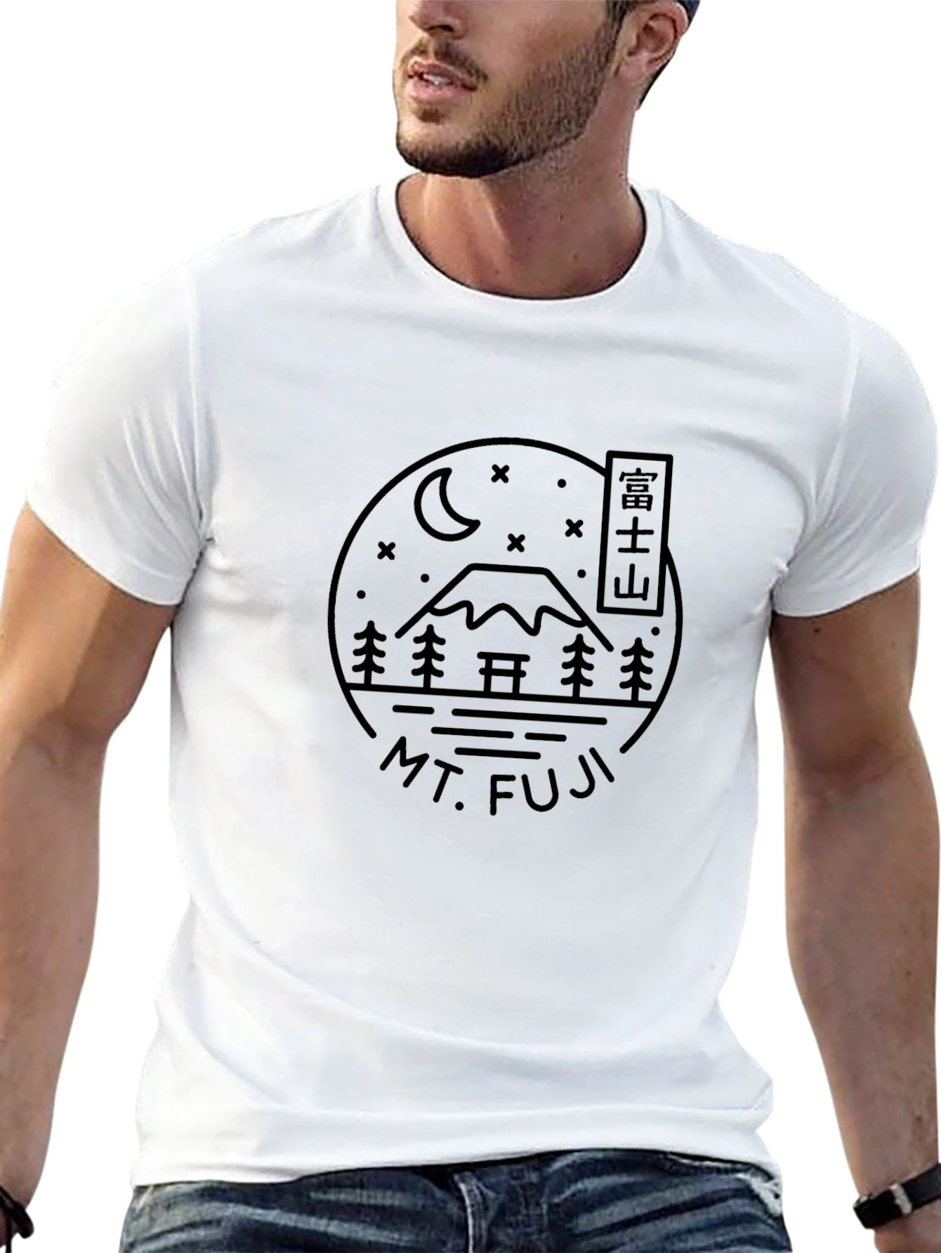 Mt. Fuji Graphic Tee - Stylish Black T-Shirt
